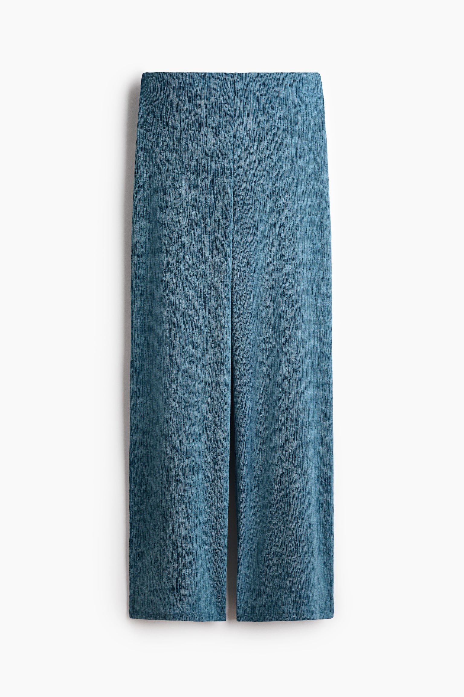 Crinkled jersey trousers - Dark turquoise/Dark grey - 1