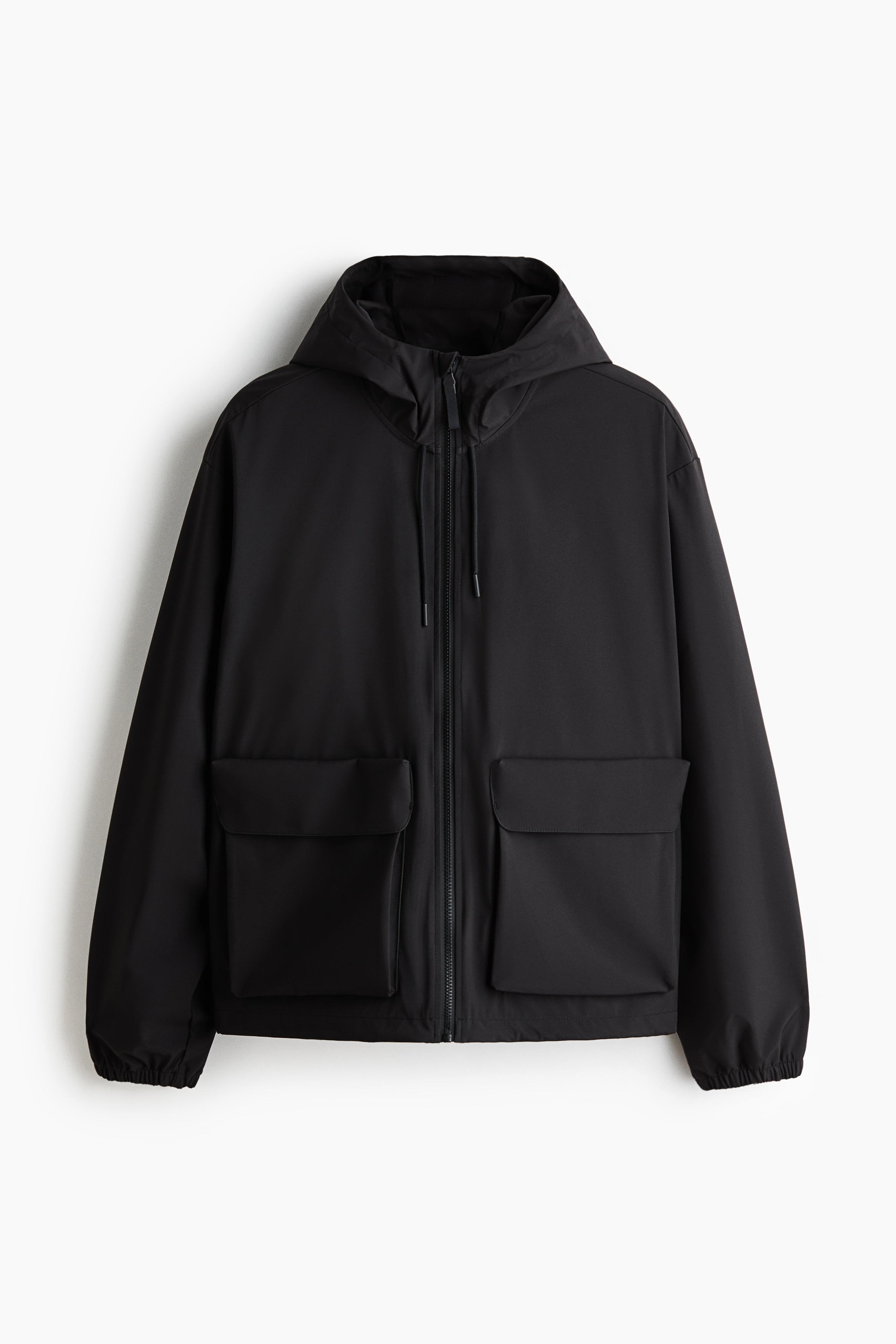 Nieprzemakalna kurtka softshell Regular Fit - Czarny