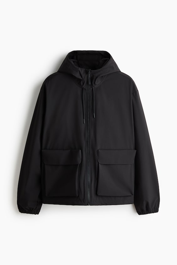 Мужская куртка H&M Move Regular-Fit Water-Repellent Softshell, цвет: Чёрный