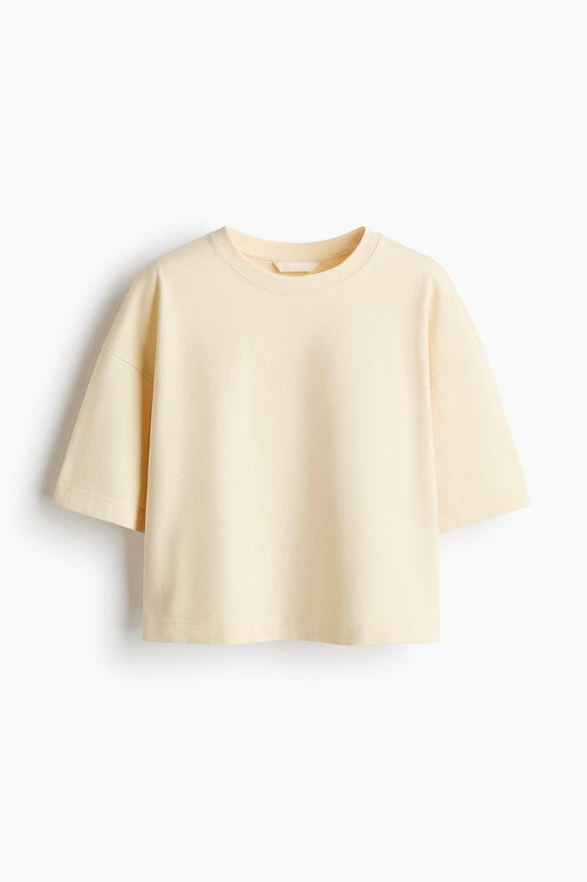 Boxy T-Shirt - Pale yellow/White/Black/Navy blue/Light pink/Burgundy/Bright blue - 1