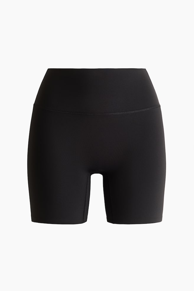 High-Waist Bike Shorts with SculptMove™ - Black/Orange - 1