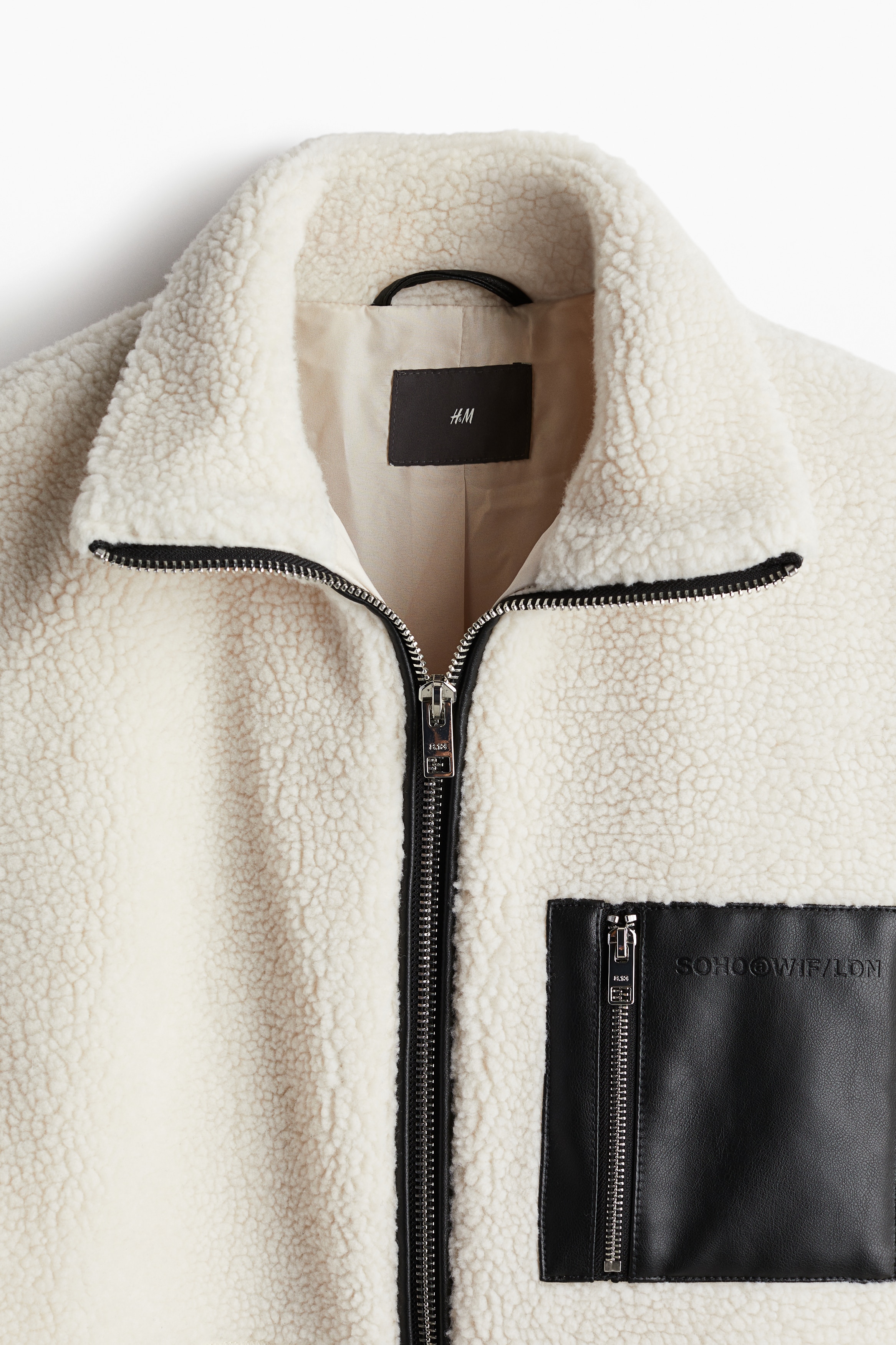 ルーズフィット テディジャケット - ブラック - Men | H&M JP