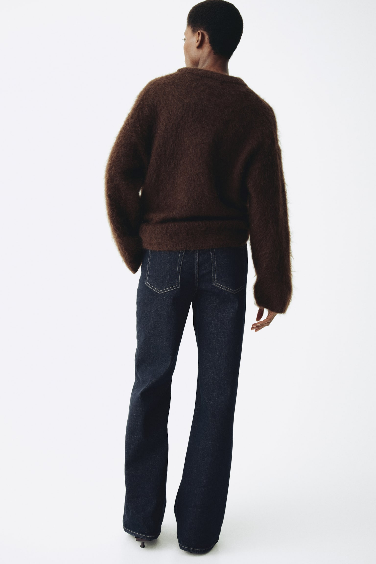 MAMA Široké džínsy - Tmavá džínsovomodrá/Biela/Tmavá džínsová sivá/Čierna/Džínsovomodrá - 3