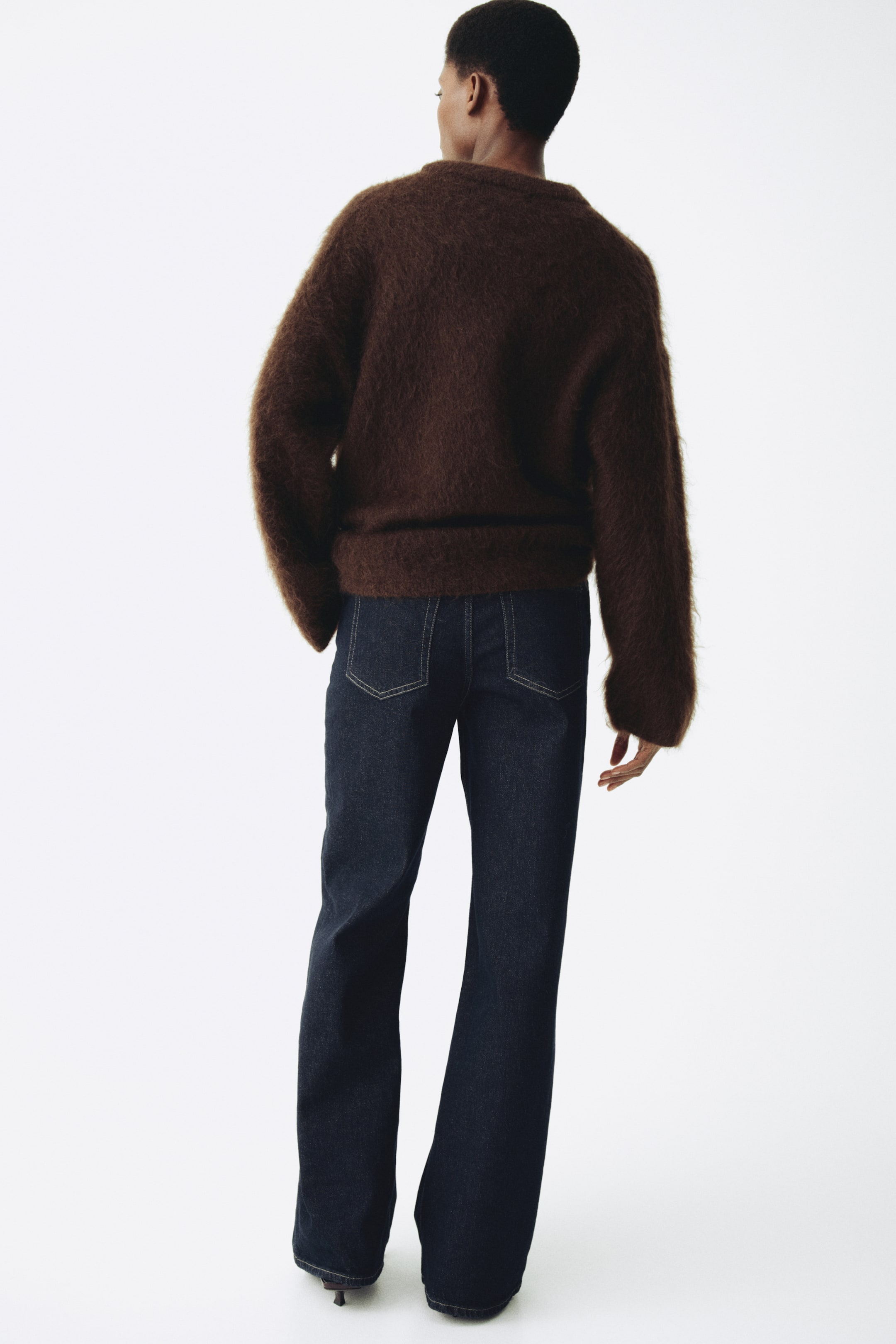 查看大圖: MAMA 寬鬆牛仔褲 - 深丹寧藍 - Ladies | H&M 3