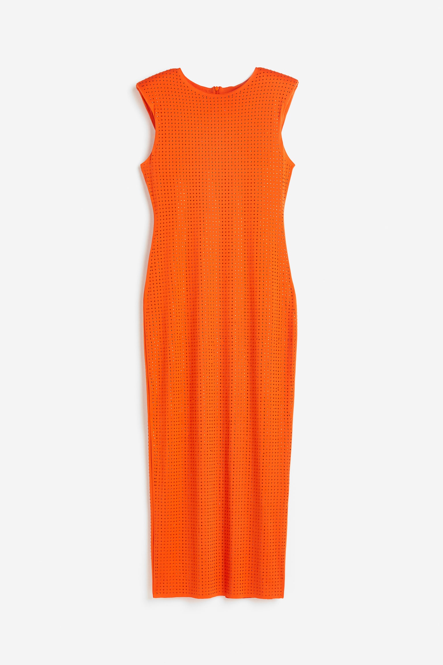 Rhinestone-embellished dress - Orange - 1