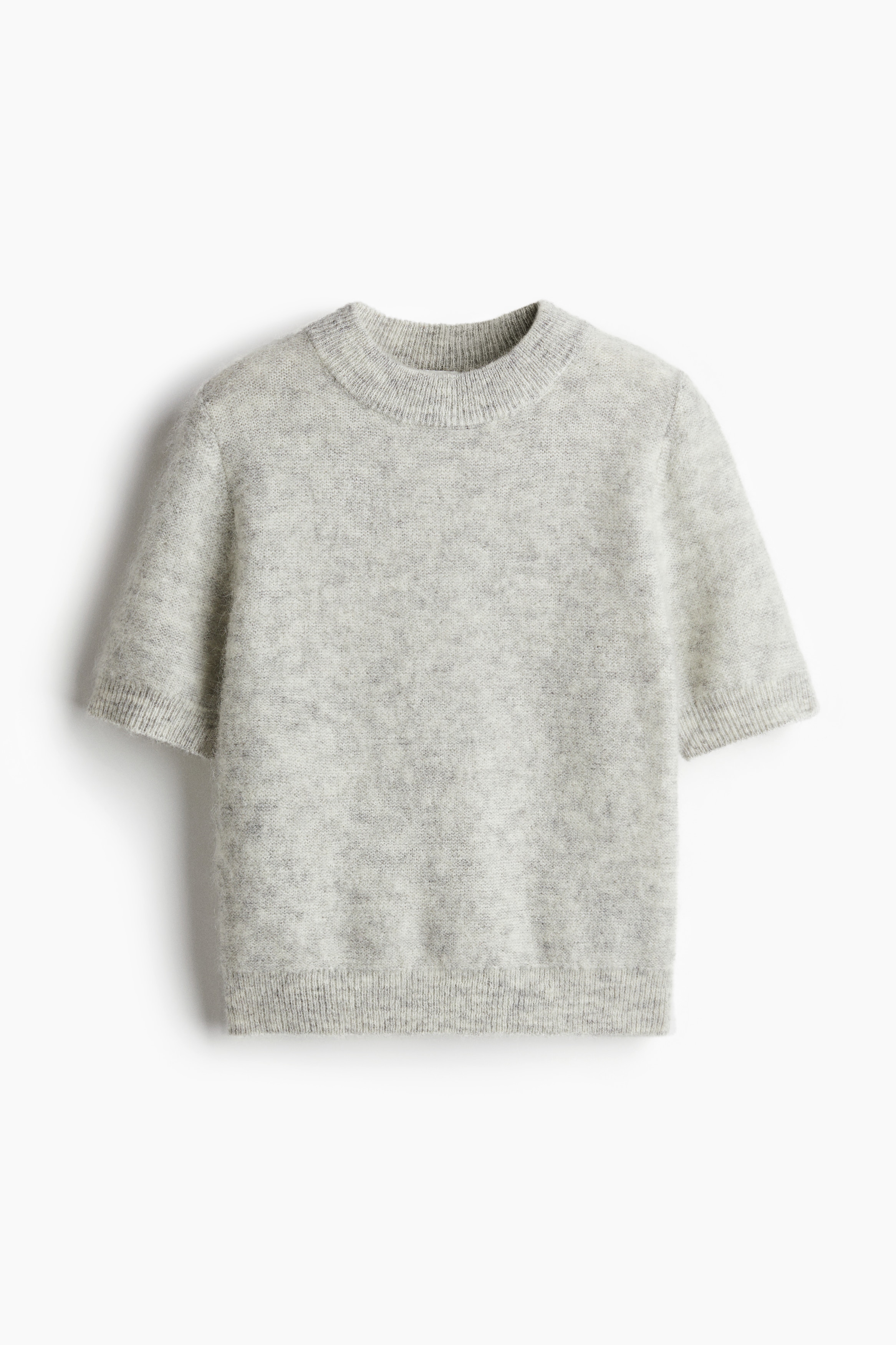 H&amp;M EDITION  モヘアブレンドセーター　グレー モヘアブレンドセーター - グレー／アーガイルパターン - レディース