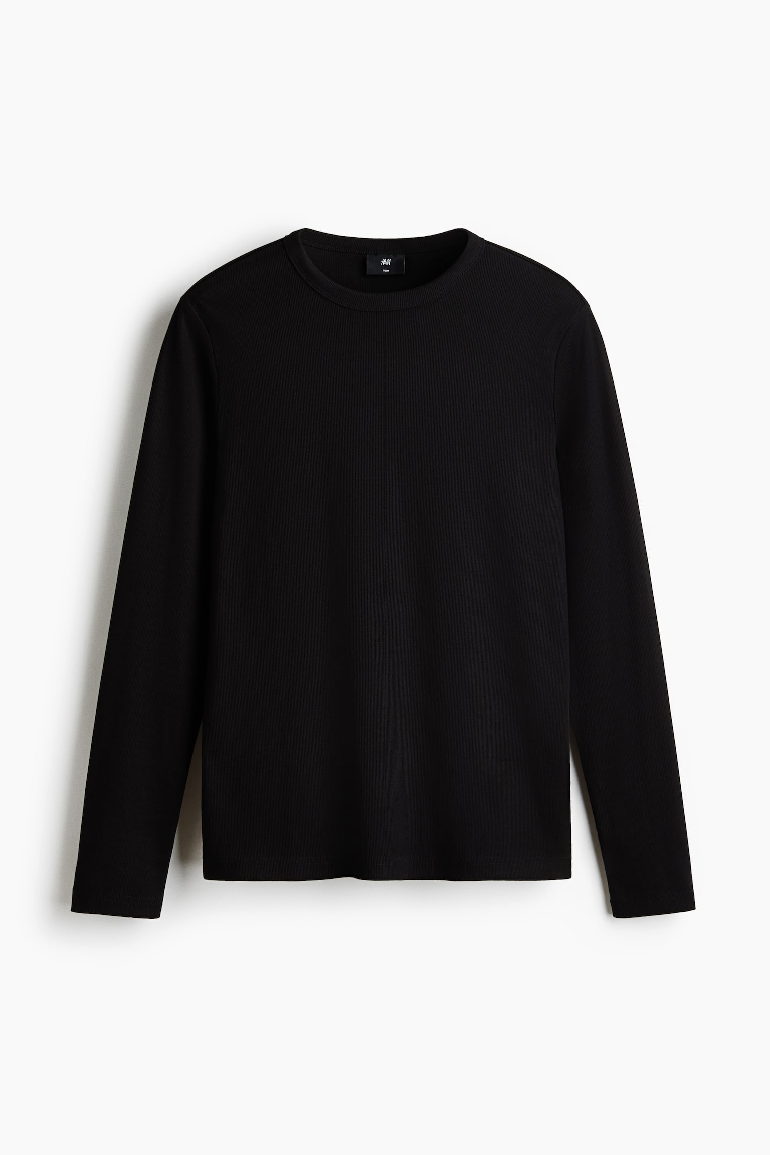 Longsleeve aus Baumwolle in Slim Fit - Schwarz/Weiß/Dunkelgrau/Dunkles Graubraun