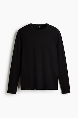 Långärmad T-shirt i bomull Slim Fit