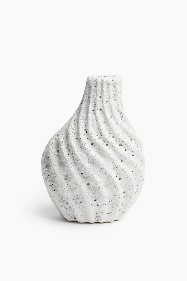 Jarrón de gres - Blanco - 1