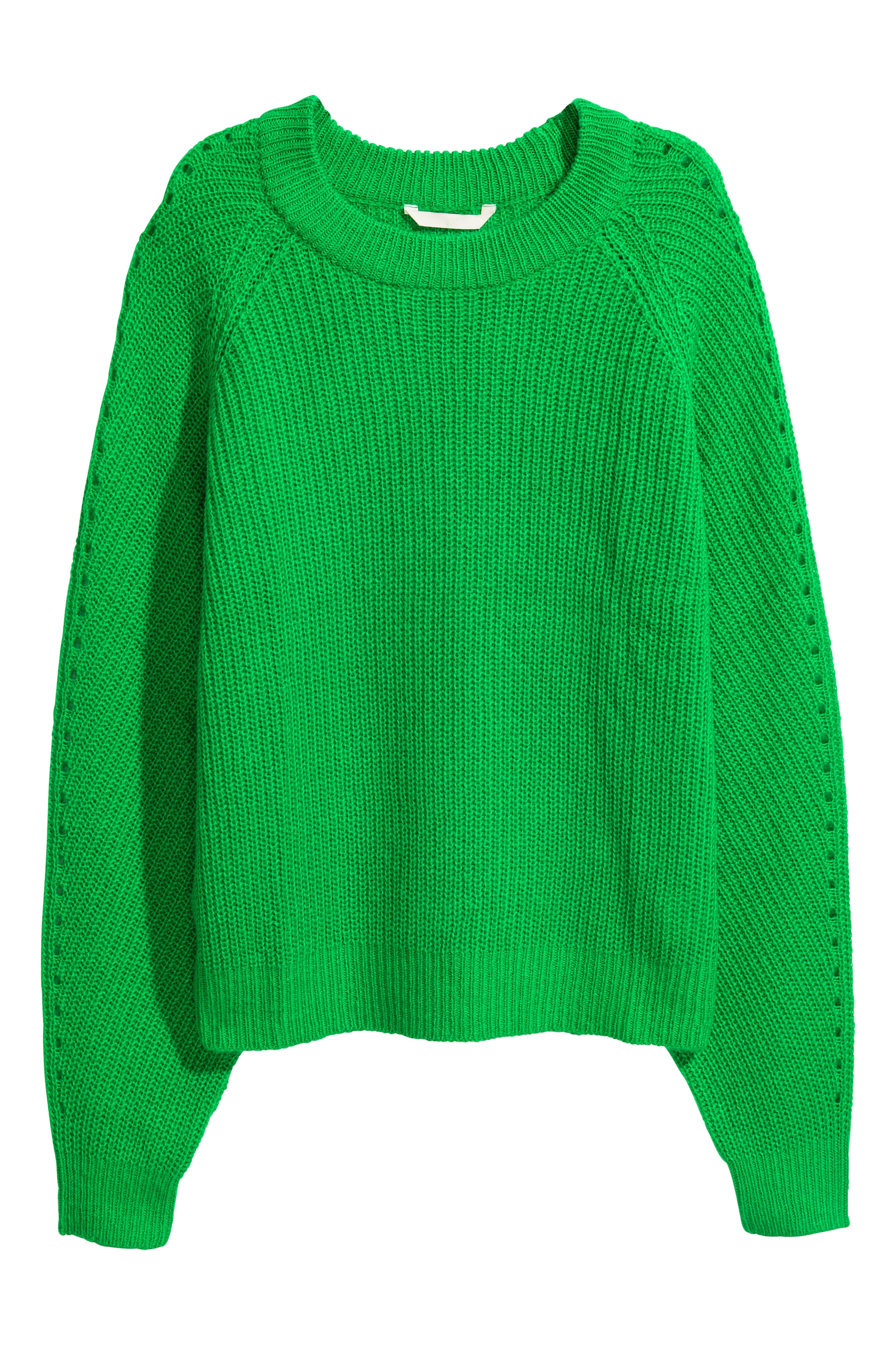 Büyük resmi görüntüle: Lastik Örgülü Kazak - Yeşil - KADIN | H&M TR 1