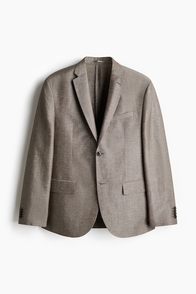 Slim-Fit Wool-Blend Jacket - Dark beige - 1