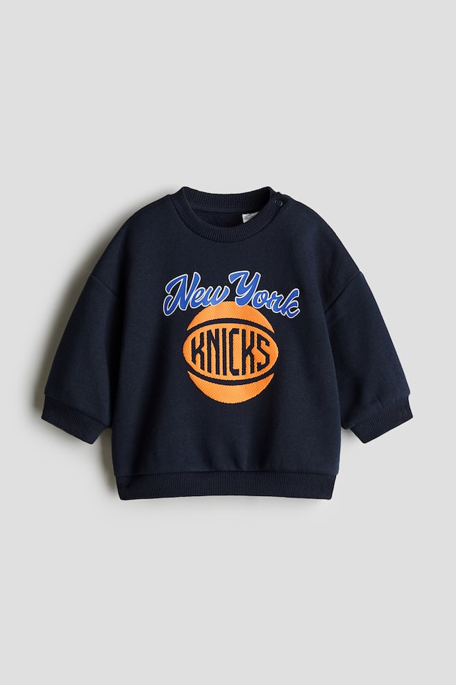 Sweatshirt mit Print - Marineblau/New York Knicks - 1