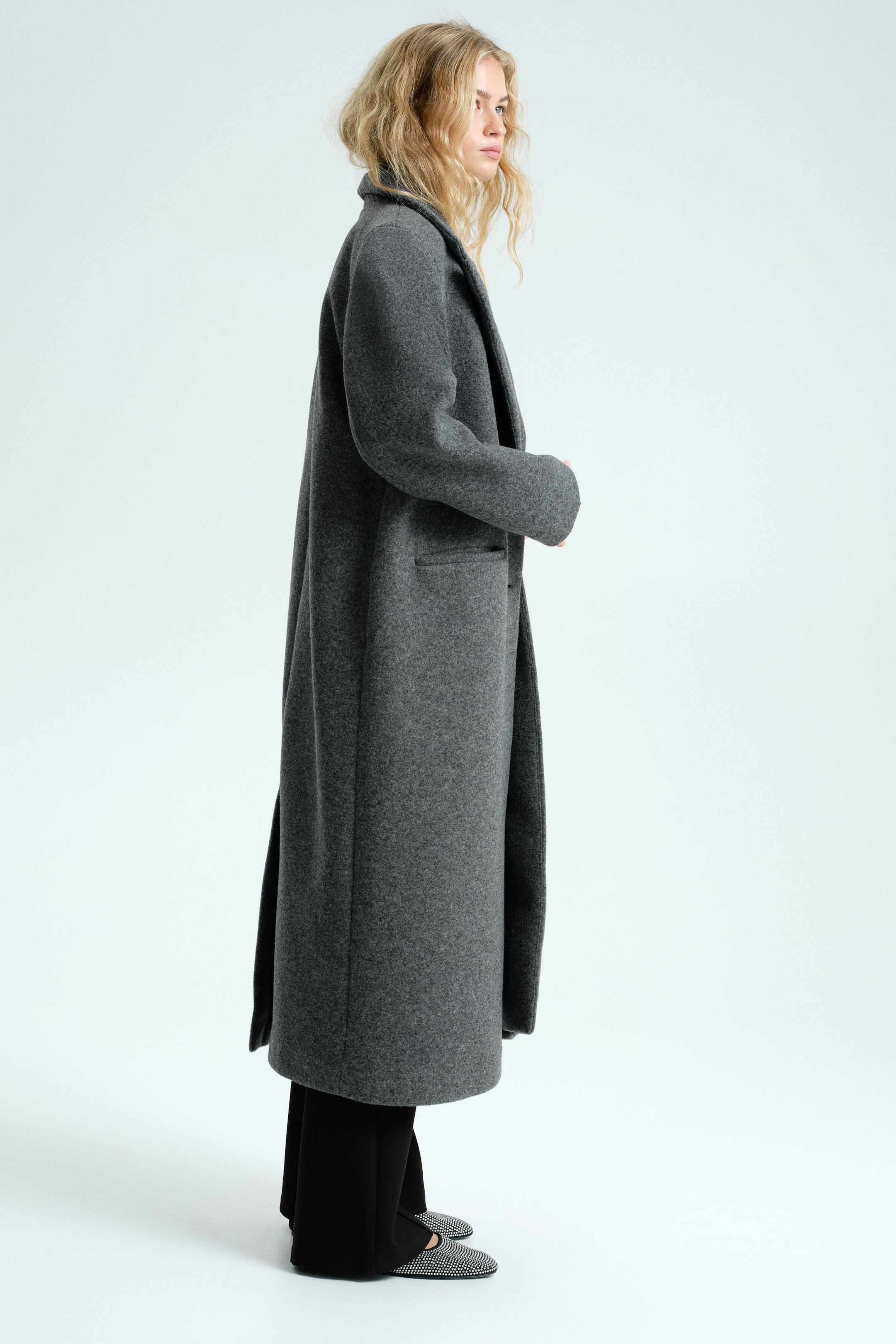 View larger image: Single-breasted coat - Grey marl - Ladies | H&M IE 3