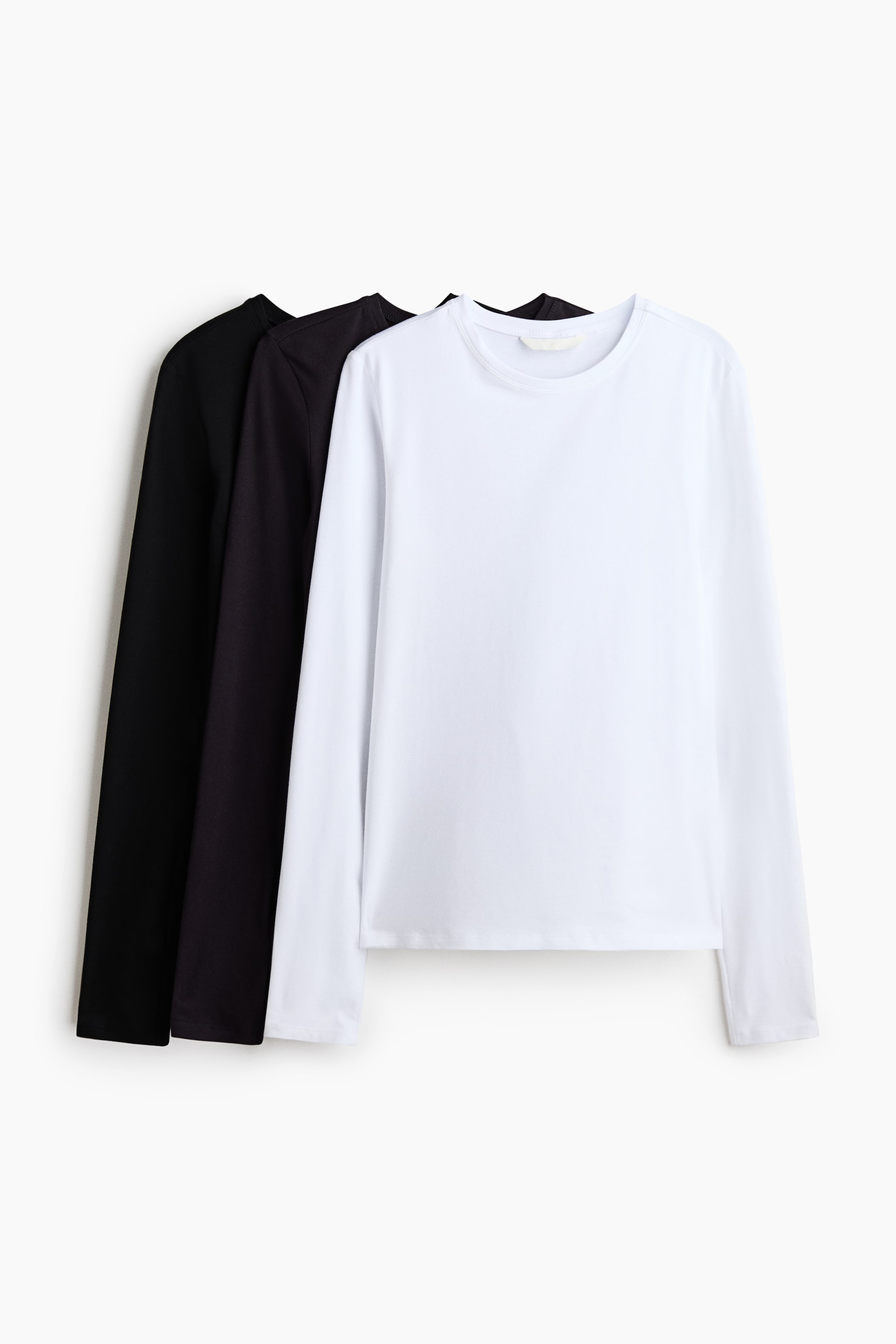 View larger image: 3-pack jersey tops - Black/Dark grey/White - Ladies | H&M 1