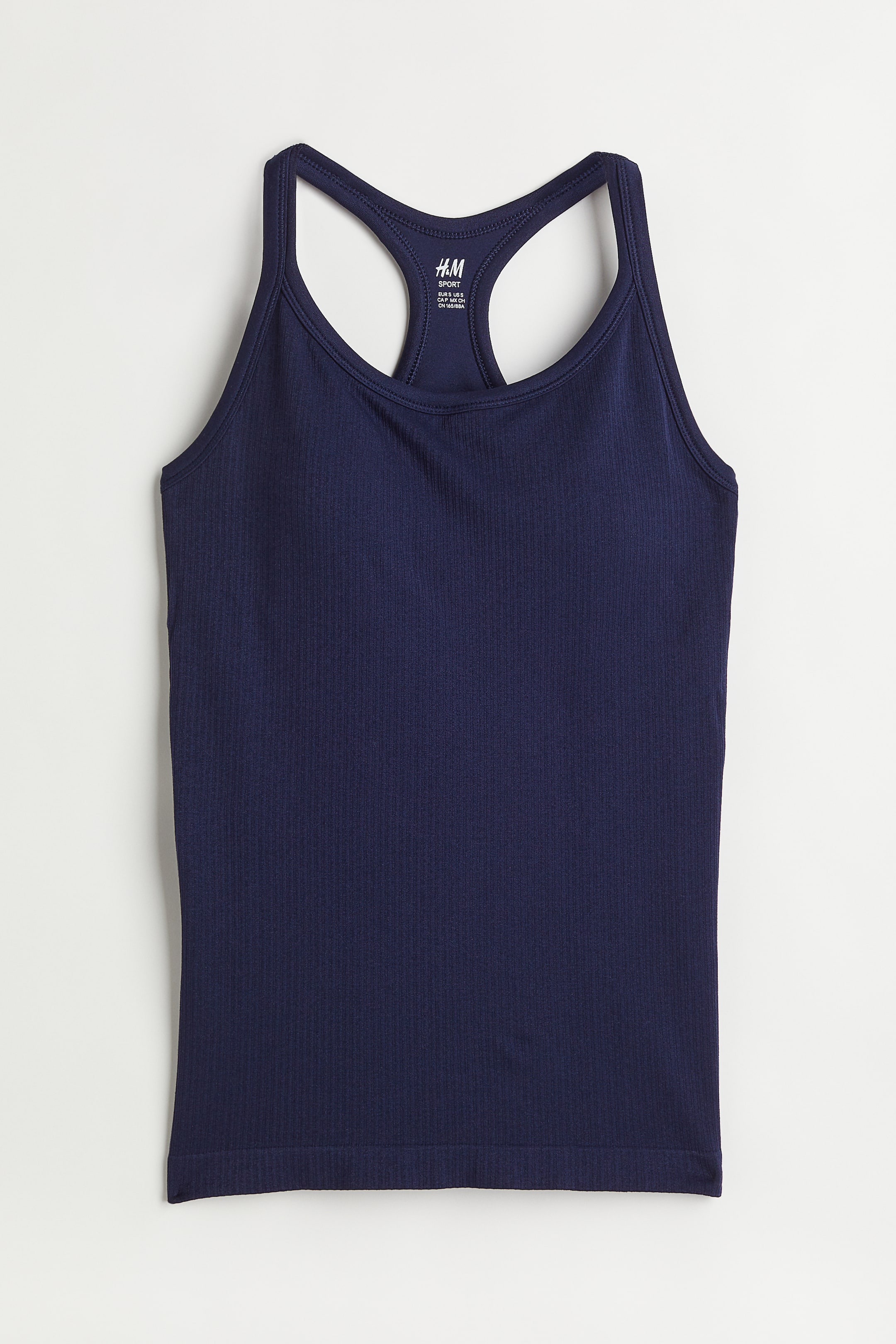 查看大圖: 配運動內衣無痕上衣 - 海軍藍 - Ladies | H&M 1