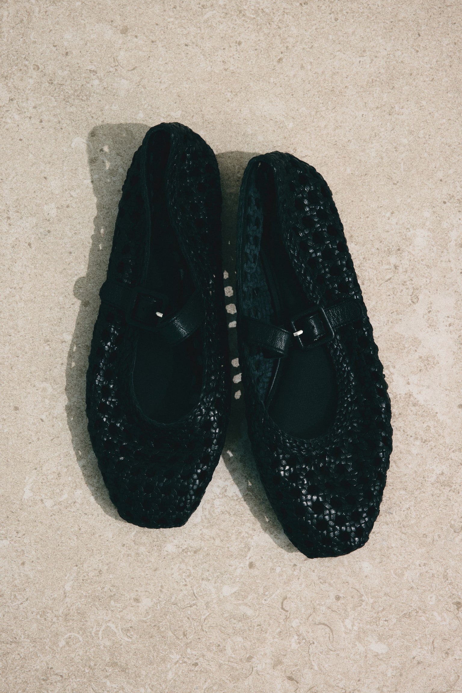 Leather Mary Jane ballet pumps - Black - 1