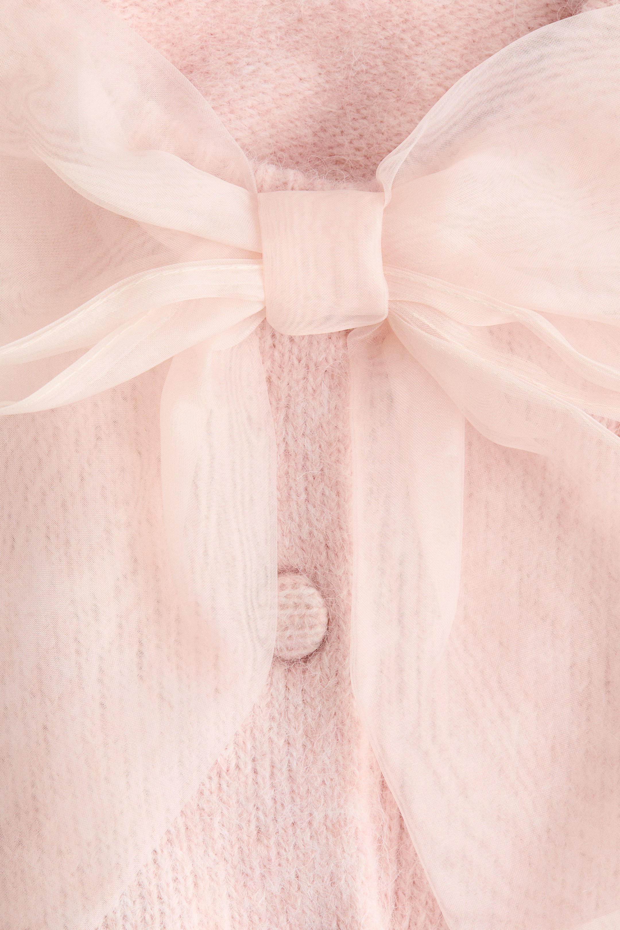 Ampliar la imagen: Cárdigan tejido con detalle de moño - Rosa claro - Ladies | H&M MX 6