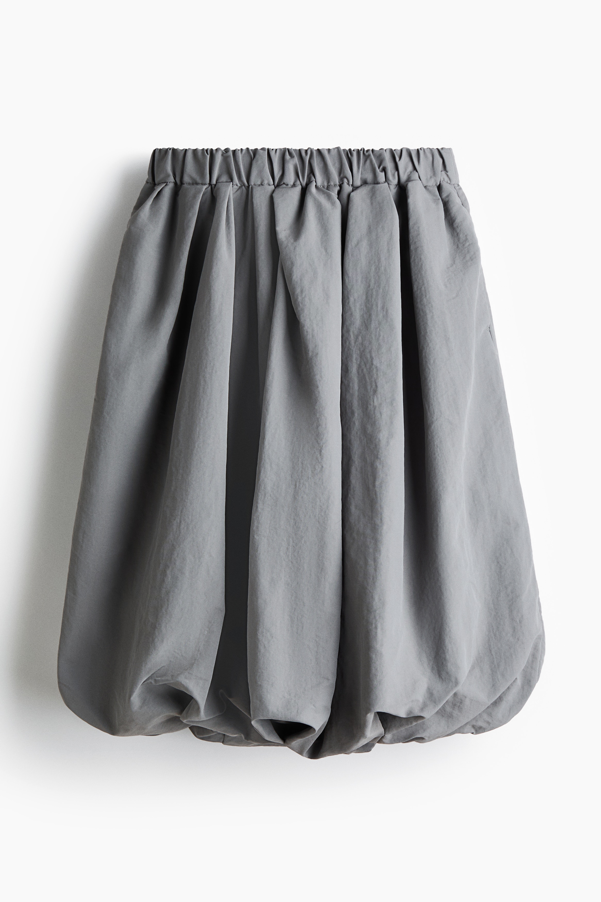 バルーンミディスカート - グレー/ブラック