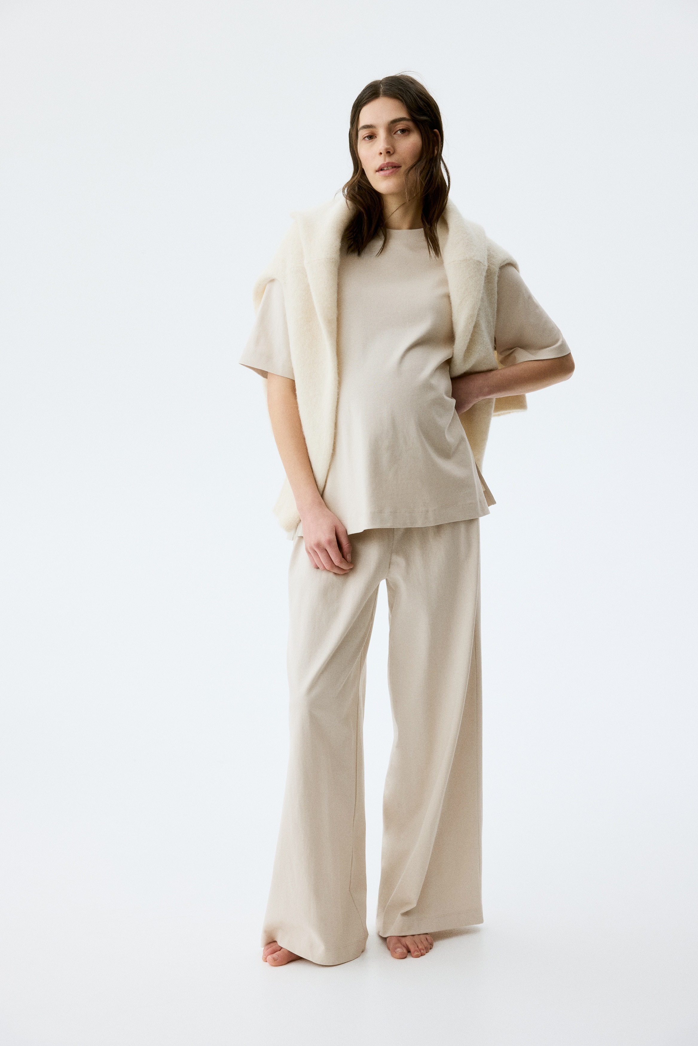 MAMA Before & After Dvodelni komplet - Svetlobež/Tamnosmeđa/Tamna prašnjavoružičasta