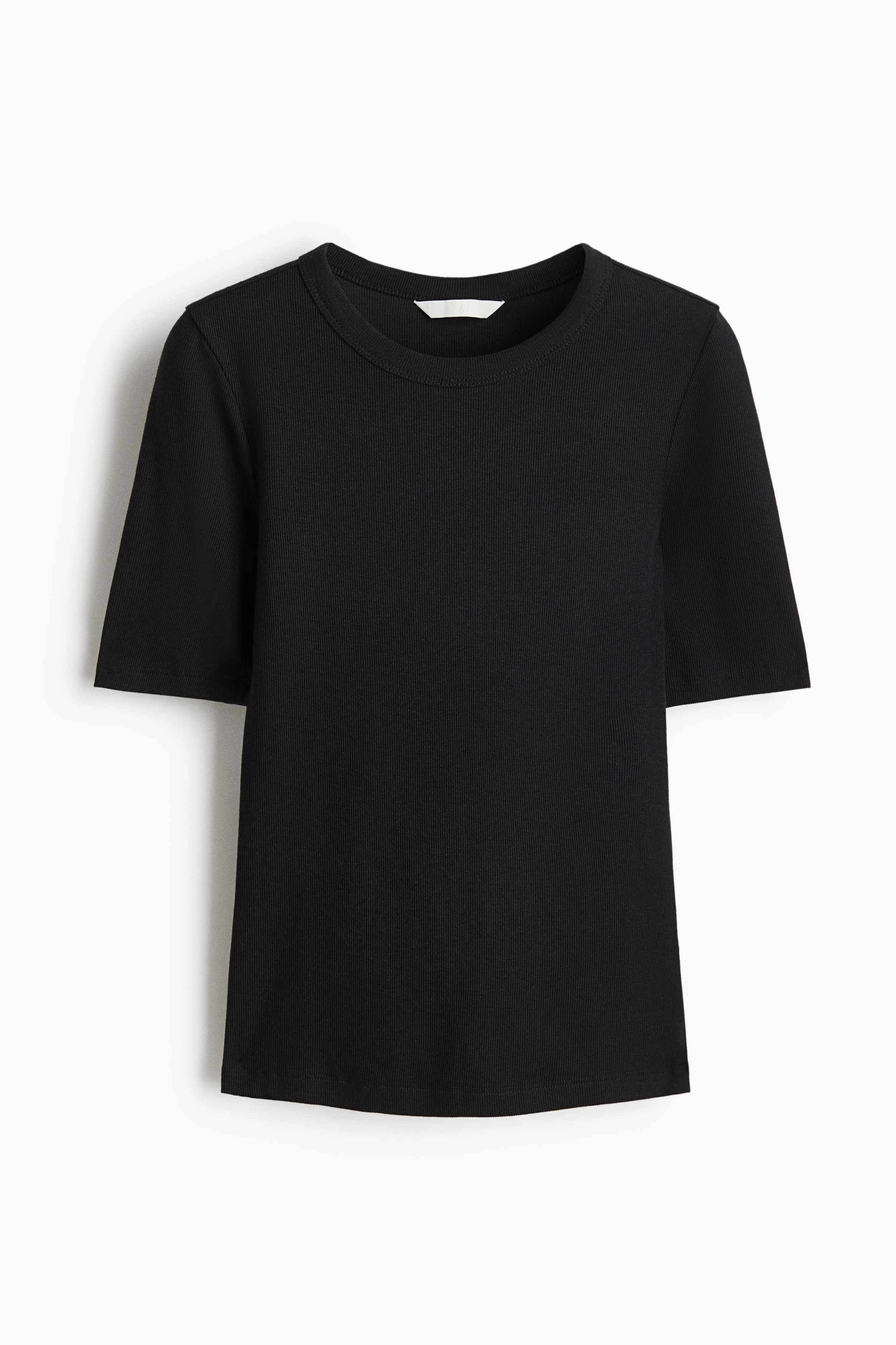 T-shirt côtelé - Noir/Rouge vif/Crème/Gris chiné/Lilas/Vert kaki foncé