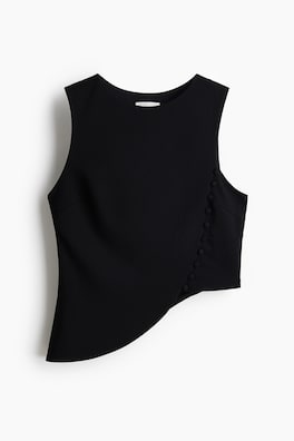 Asymmetrisk trikåtopp