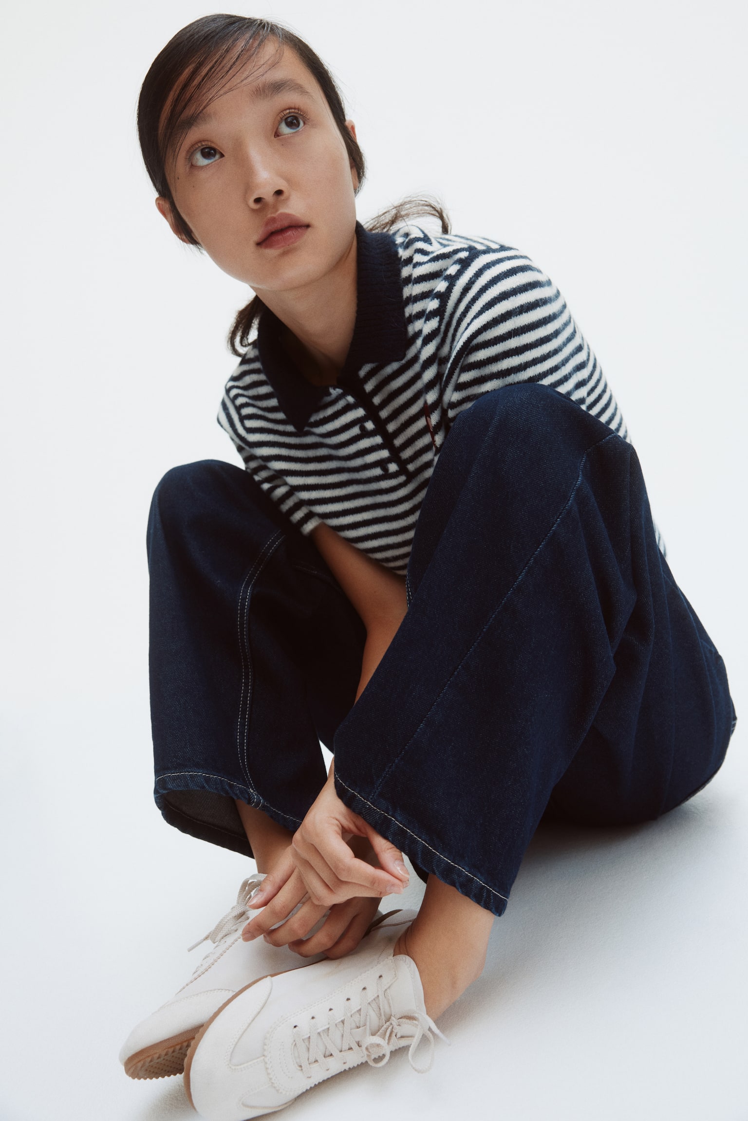 Áo polo dệt kim - Màu xanh tím than/Bambi - 4