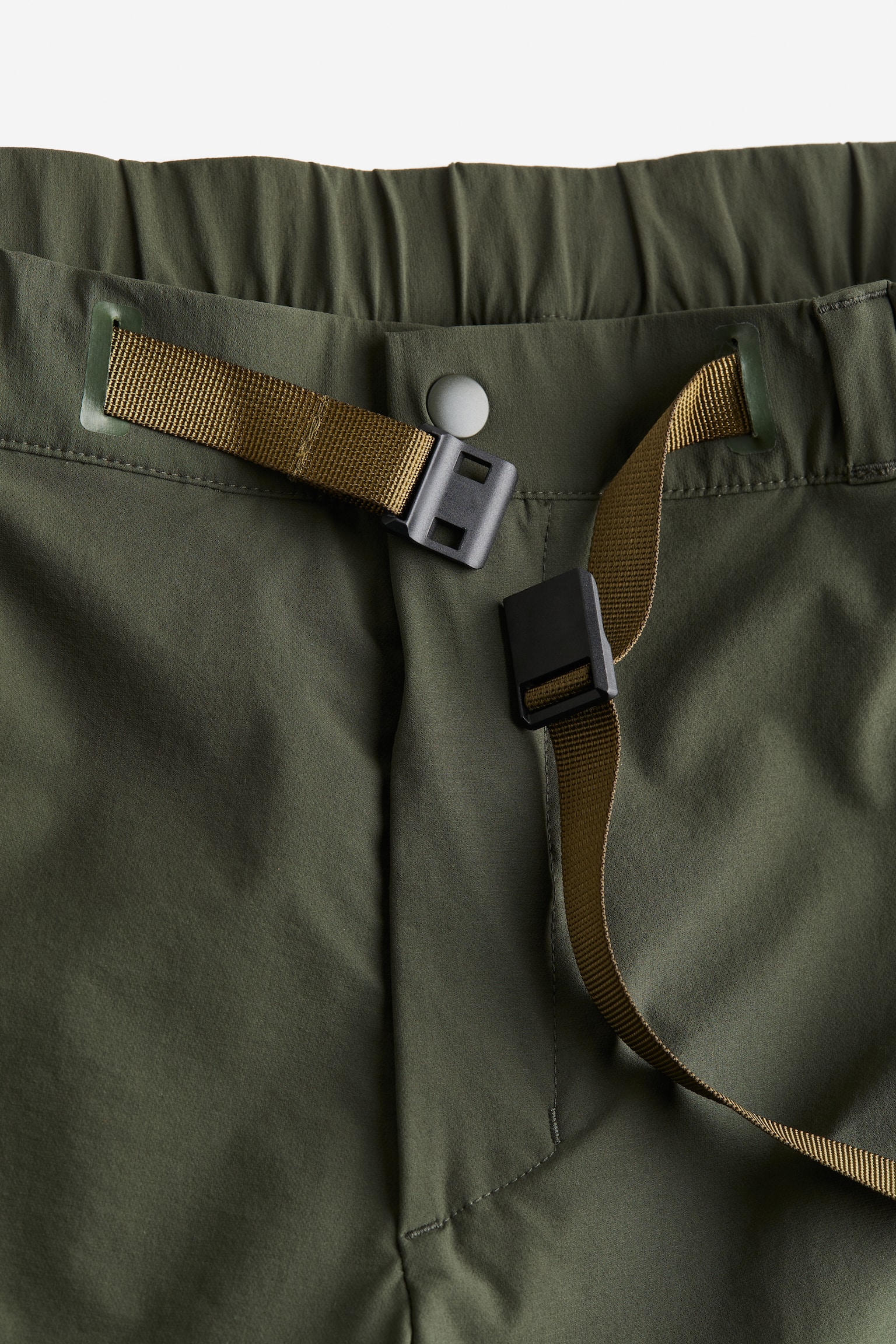 Loose Fit Outdoor Parachute Pants - Dark khaki green/Black - 2