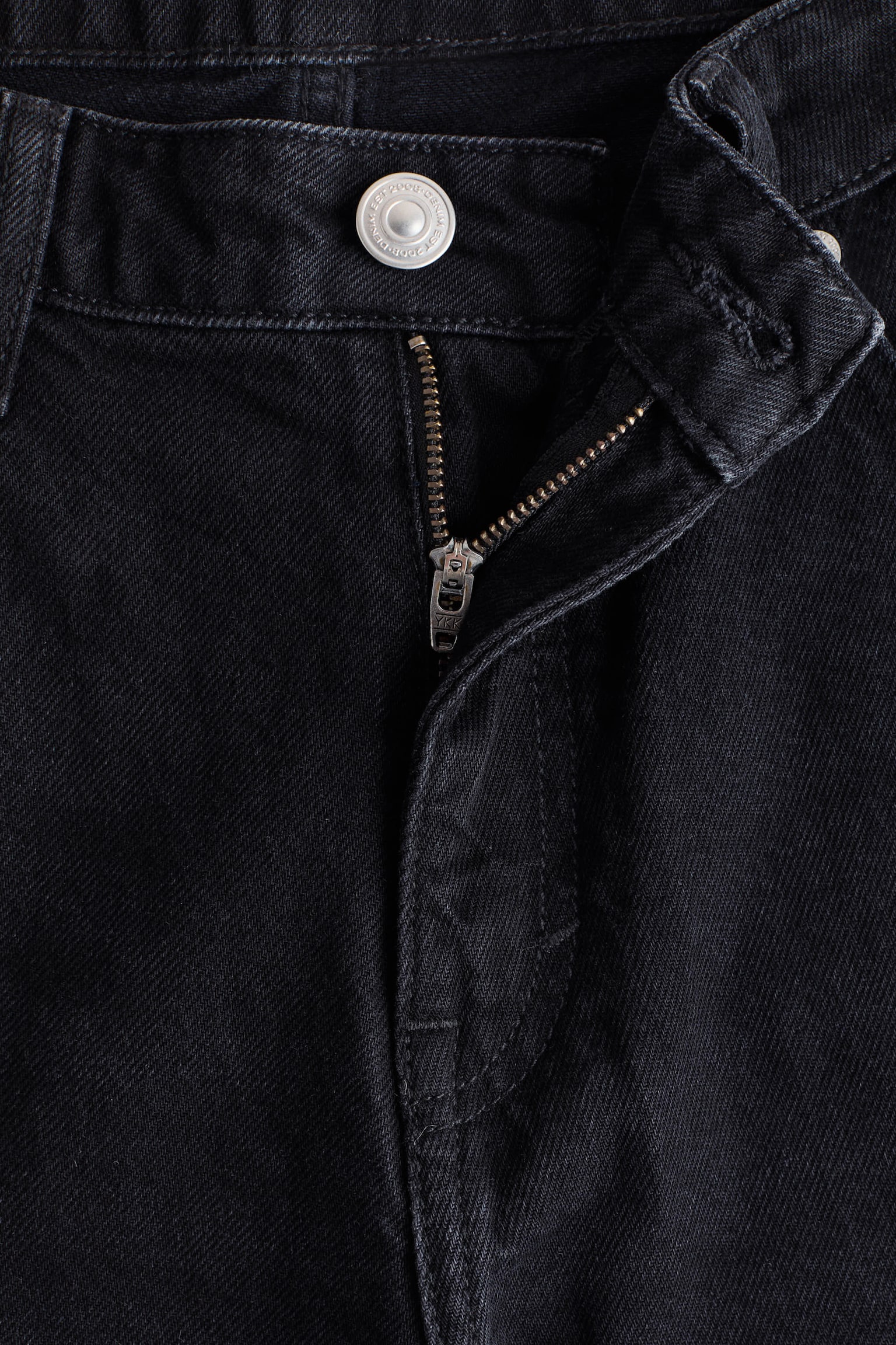 Женские джинсы H&M High-Waist Barrel-Leg Ankle, цвет: Джинсовый чёрный — фото 7