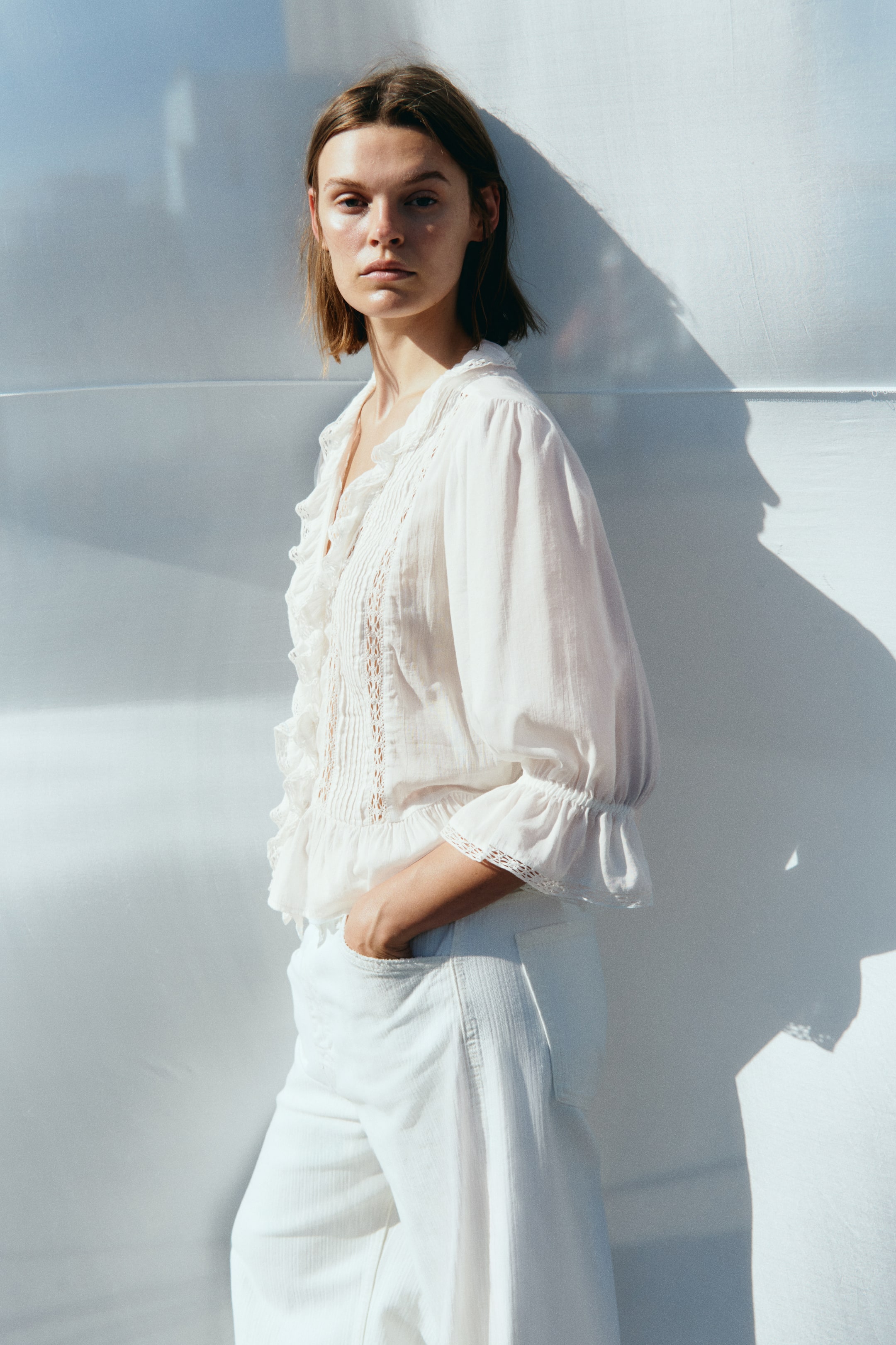 Blouse avec dentelle