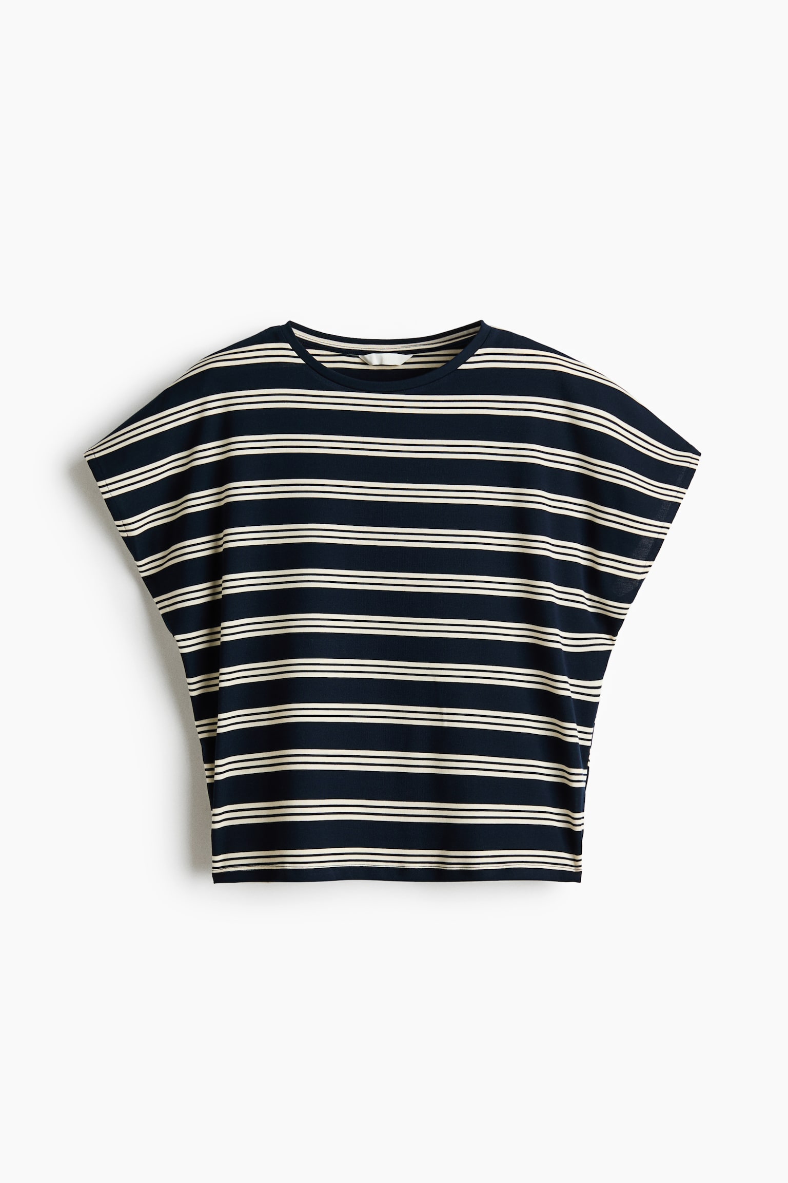 Oversized lyocell top - Navy blue/Striped/Cream/Striped/White/Yellow striped/Light blue/Striped - 1