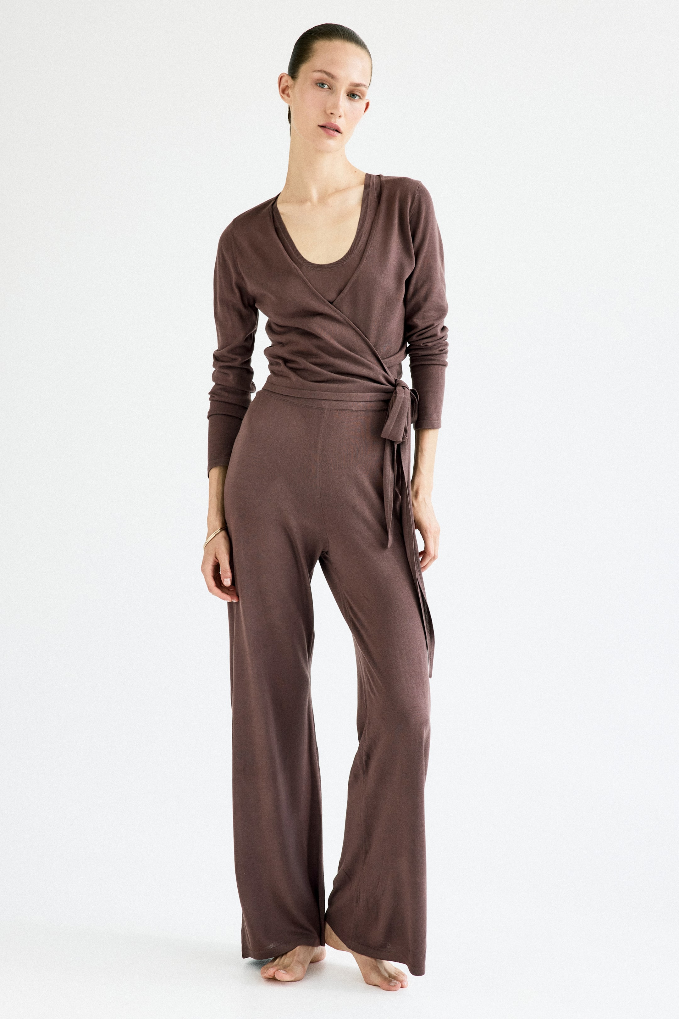 Женские брюки H&M Fine-Knit Pants — фото 4