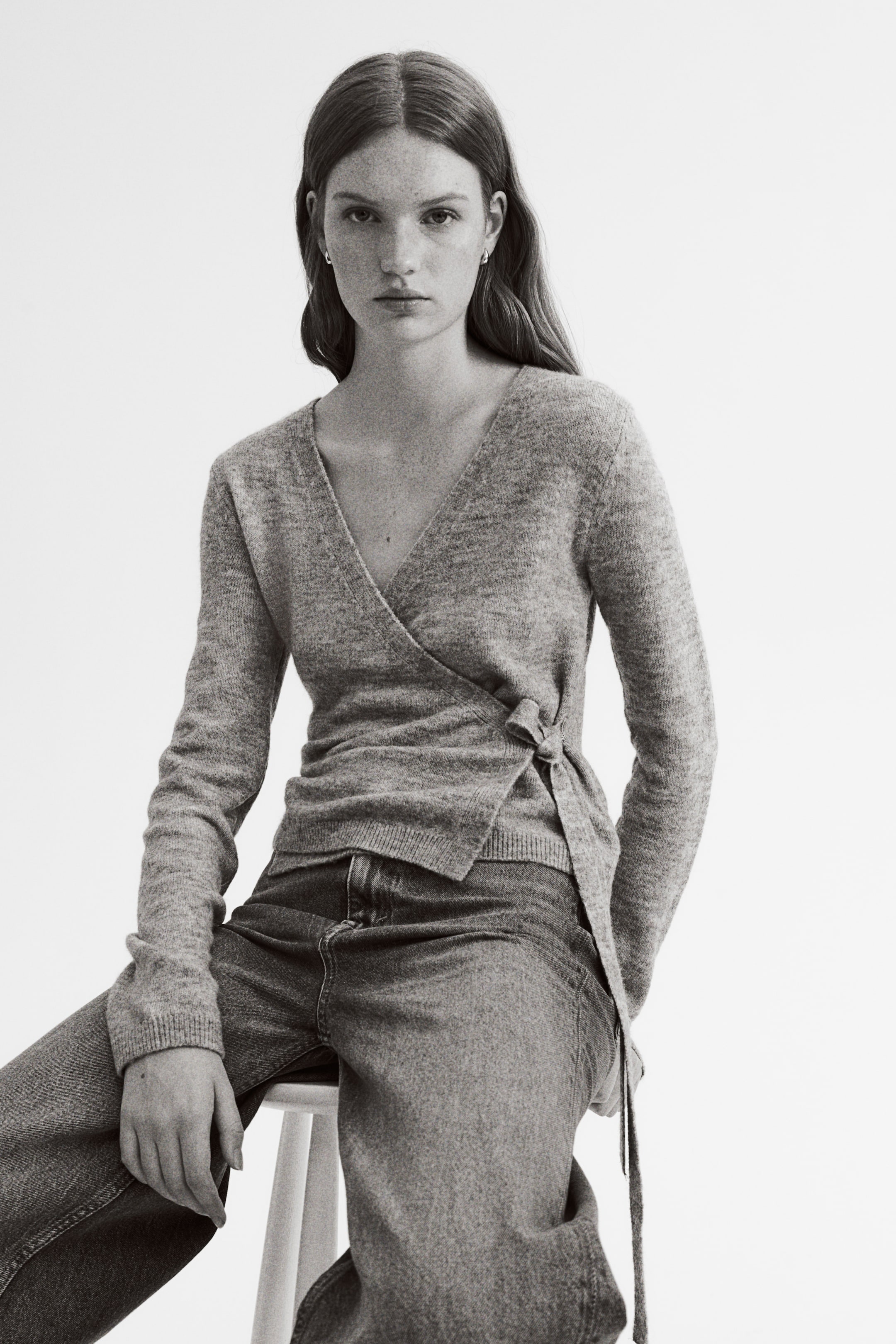 Grotere afbeelding bekijken: Overslagvest - Grey marl - DAMES | H&M BE 2