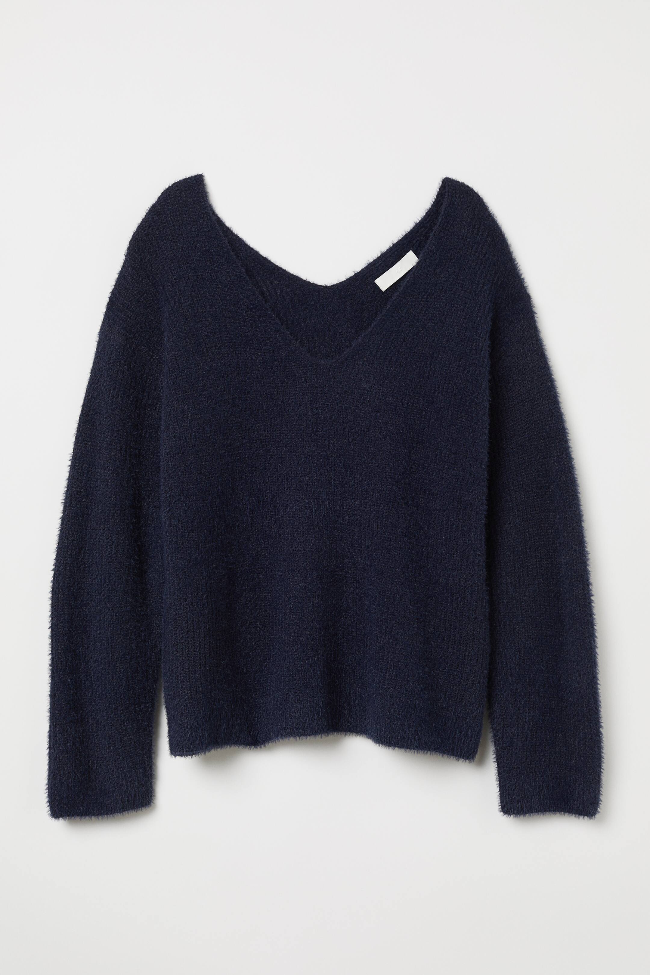 Agrandir l'image: Pull à encolure en V - Bleu foncé - FEMME | H&M FR 1