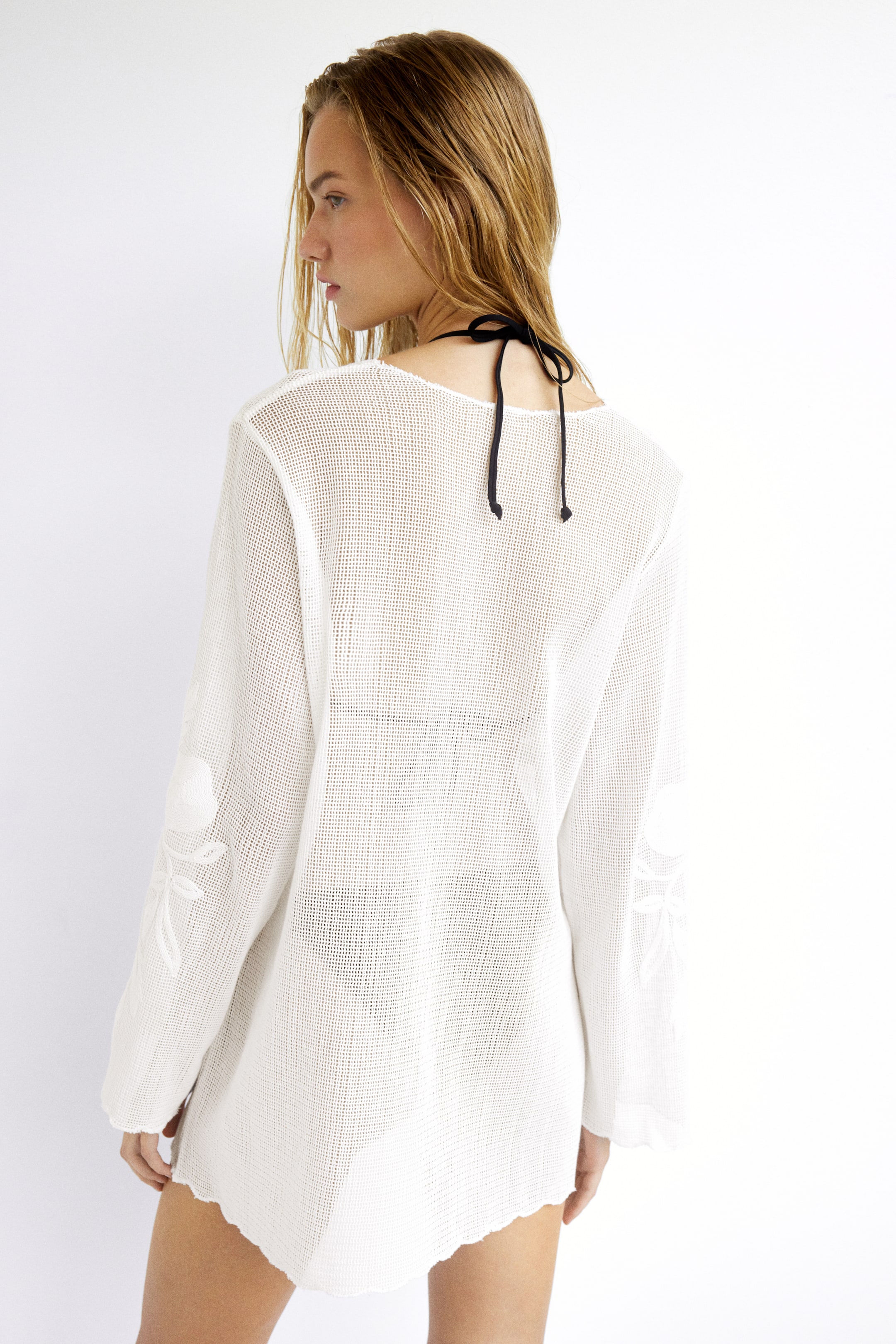 Женские платья H&M Cotton Mesh Beach Dress — фото 4