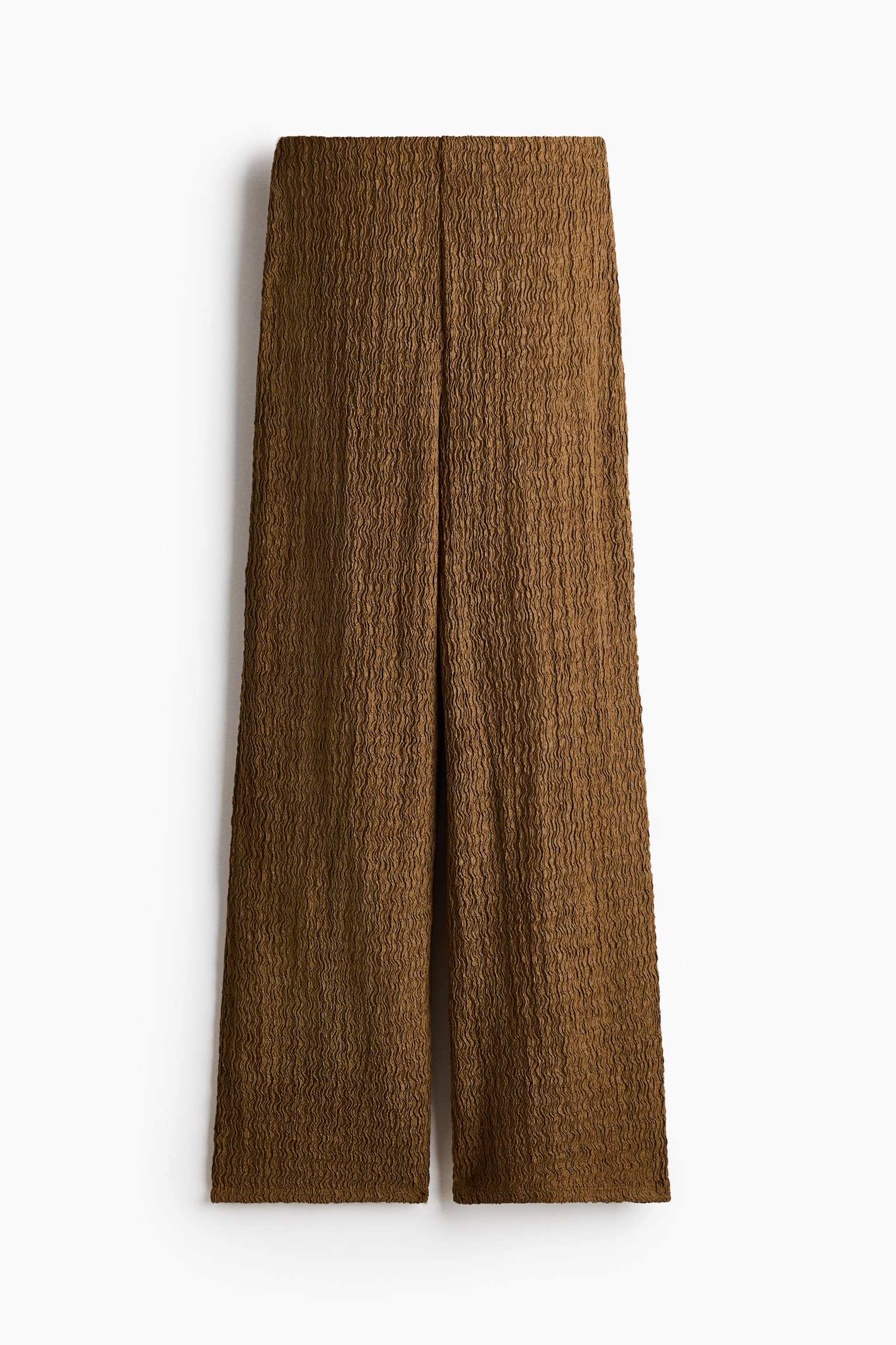 Wide crinkled trousers - Dark beige/Black/Dusty pink - 1