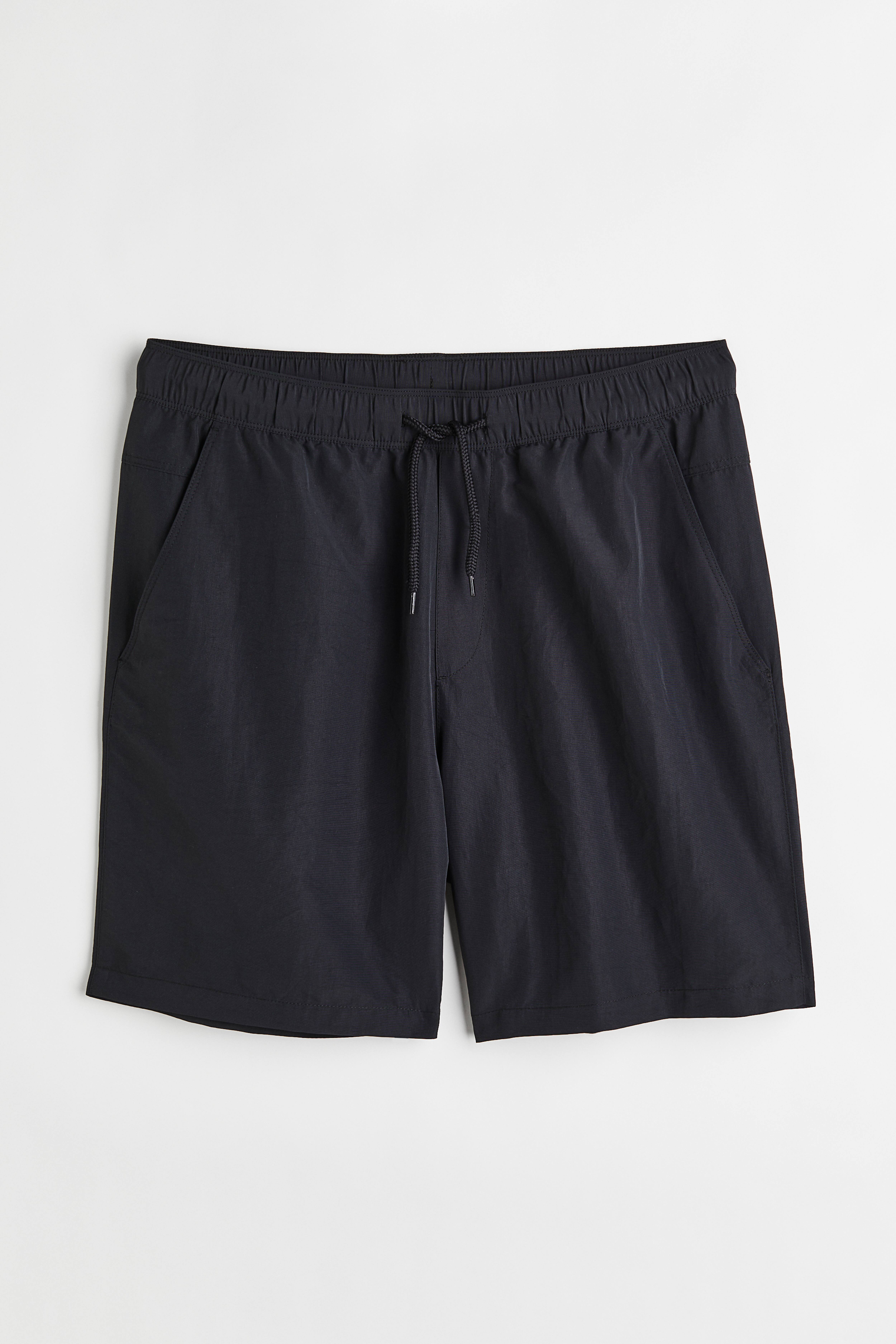 Relaxed Fit Nylon Shorts - Black - Men | H&M US