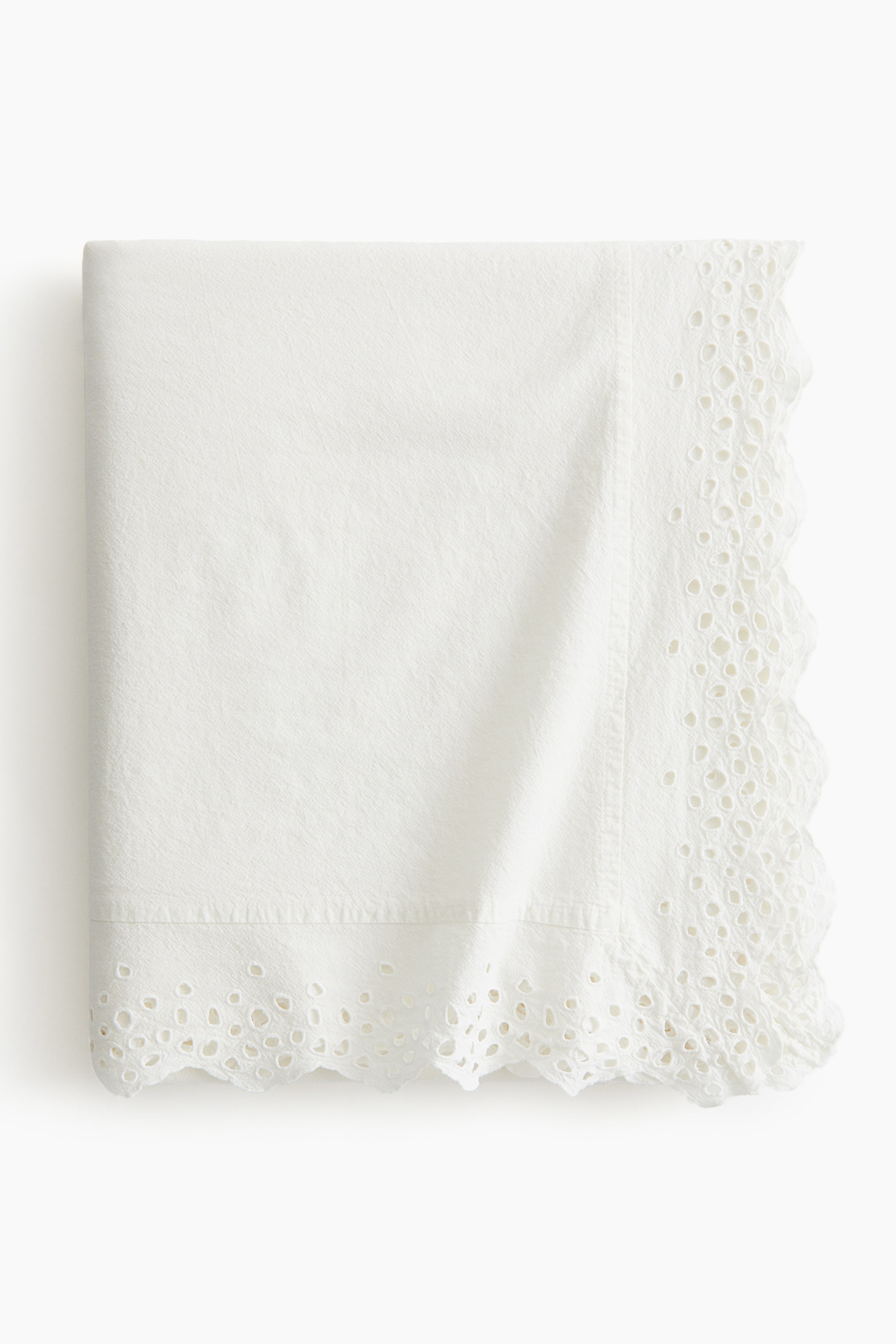 Broderie anglaise tablecloth