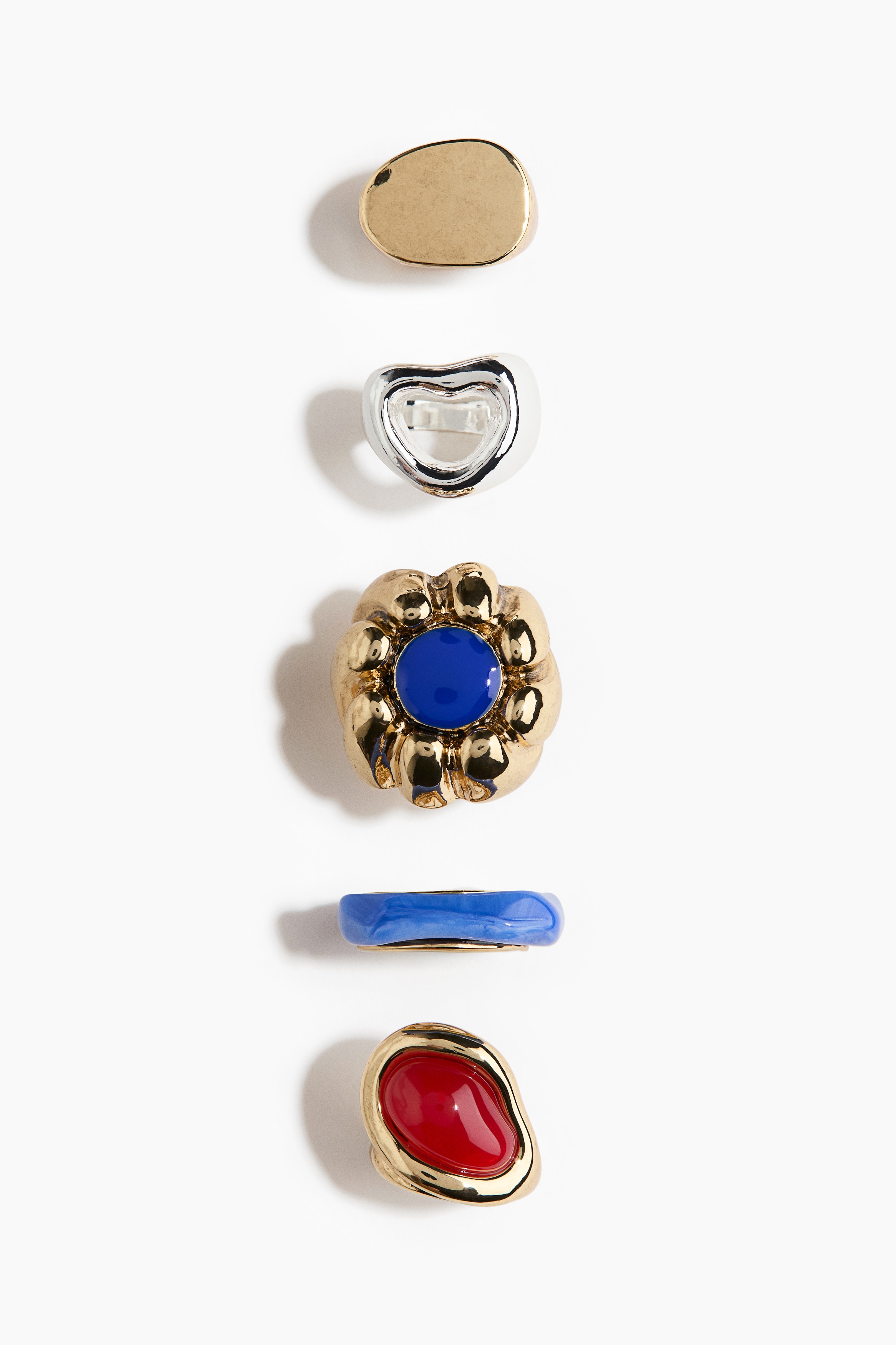 5-pack Anillos statement - Dorado