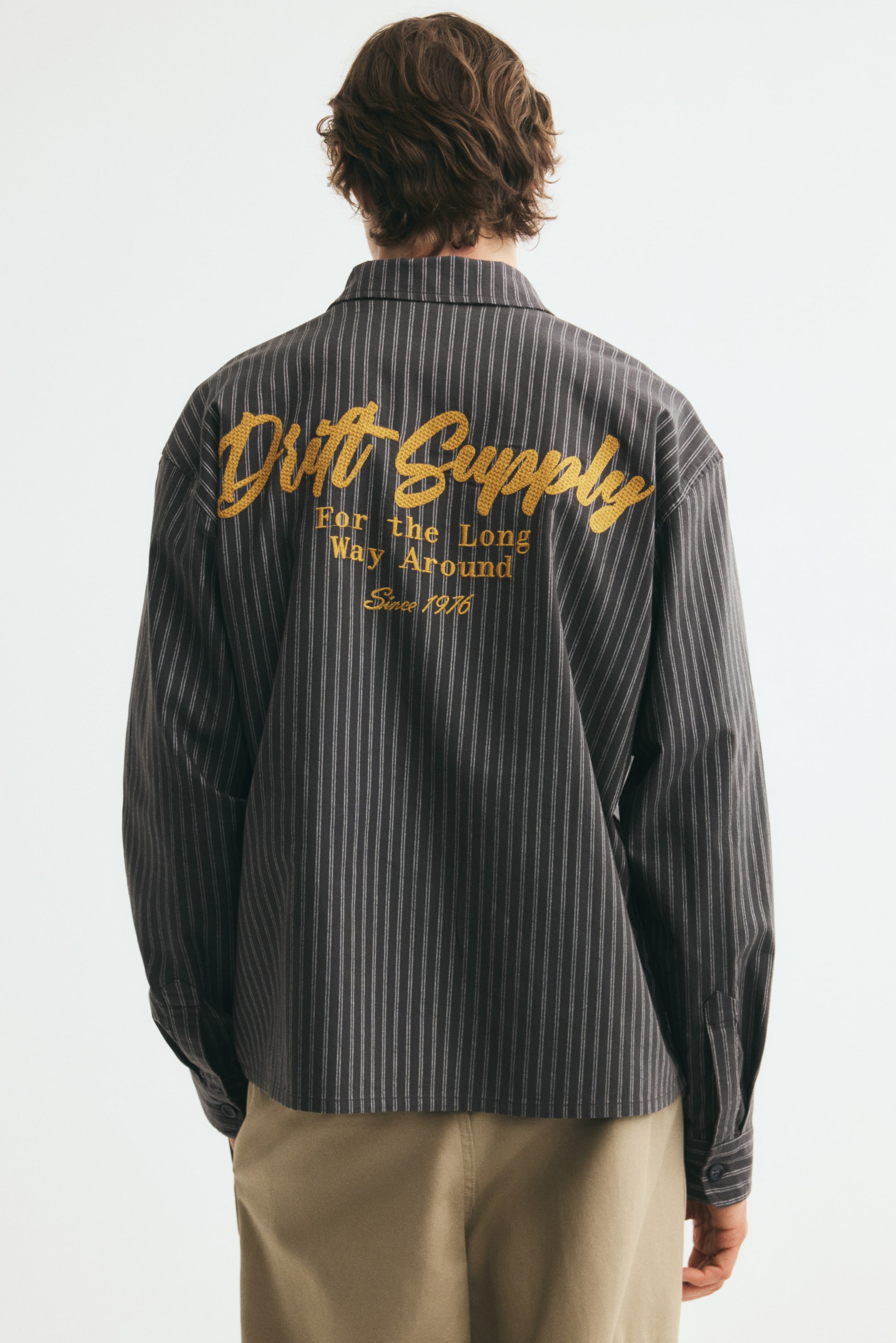 H&M Embroidered Cotton Overshirt — фото 5