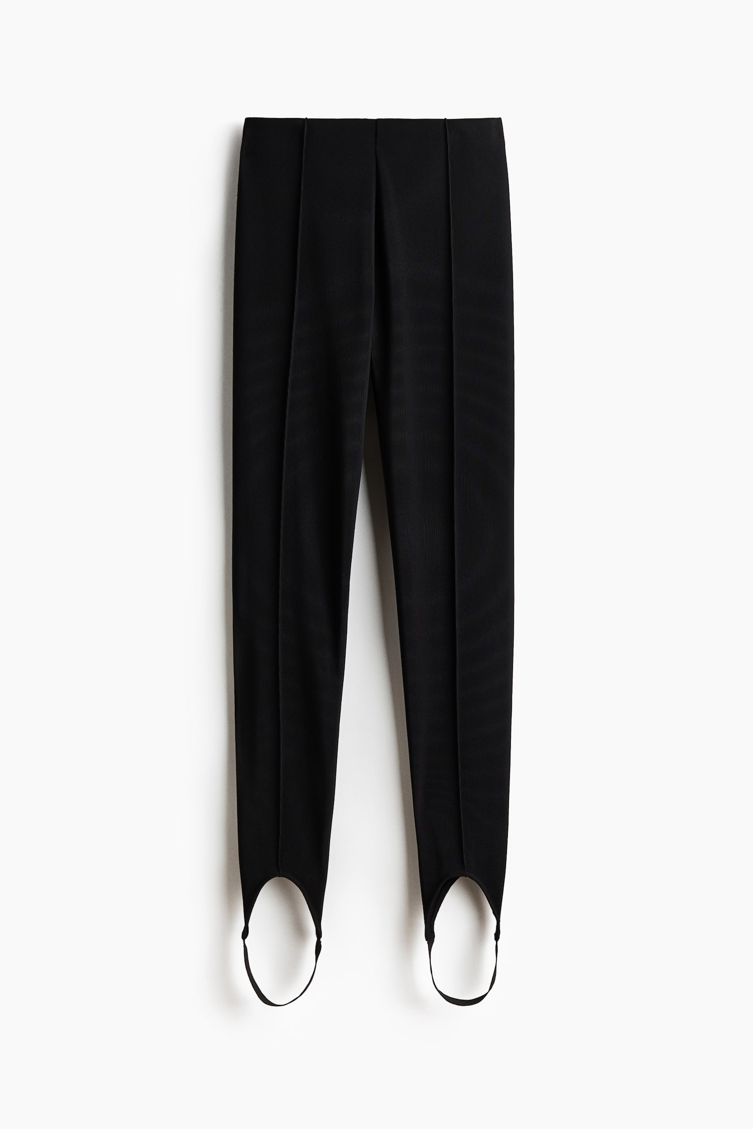 Steg-Leggings mit Biesennähten - Schwarz