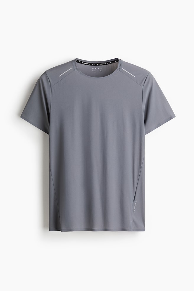 Lauf-T-Shirt mit DryMove™ in Regular Fit - Grau/Schwarz - 1