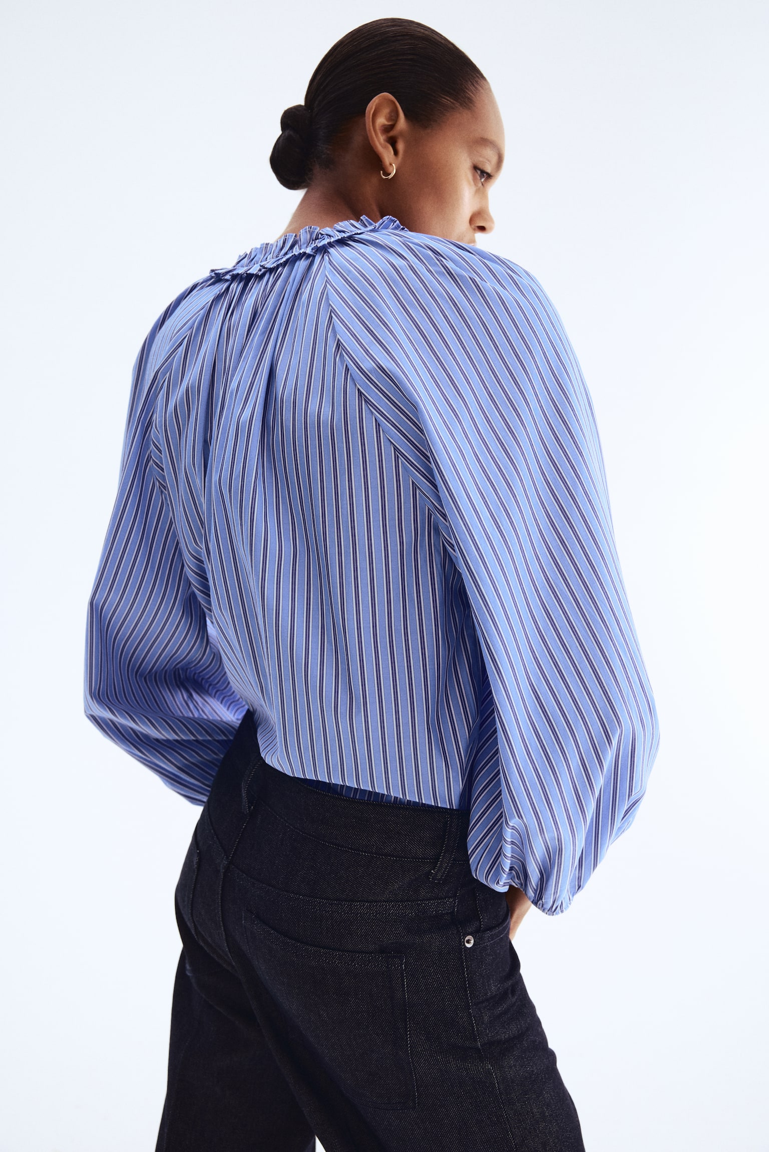 Fodorszegős blúz - Kék/csíkos - 4