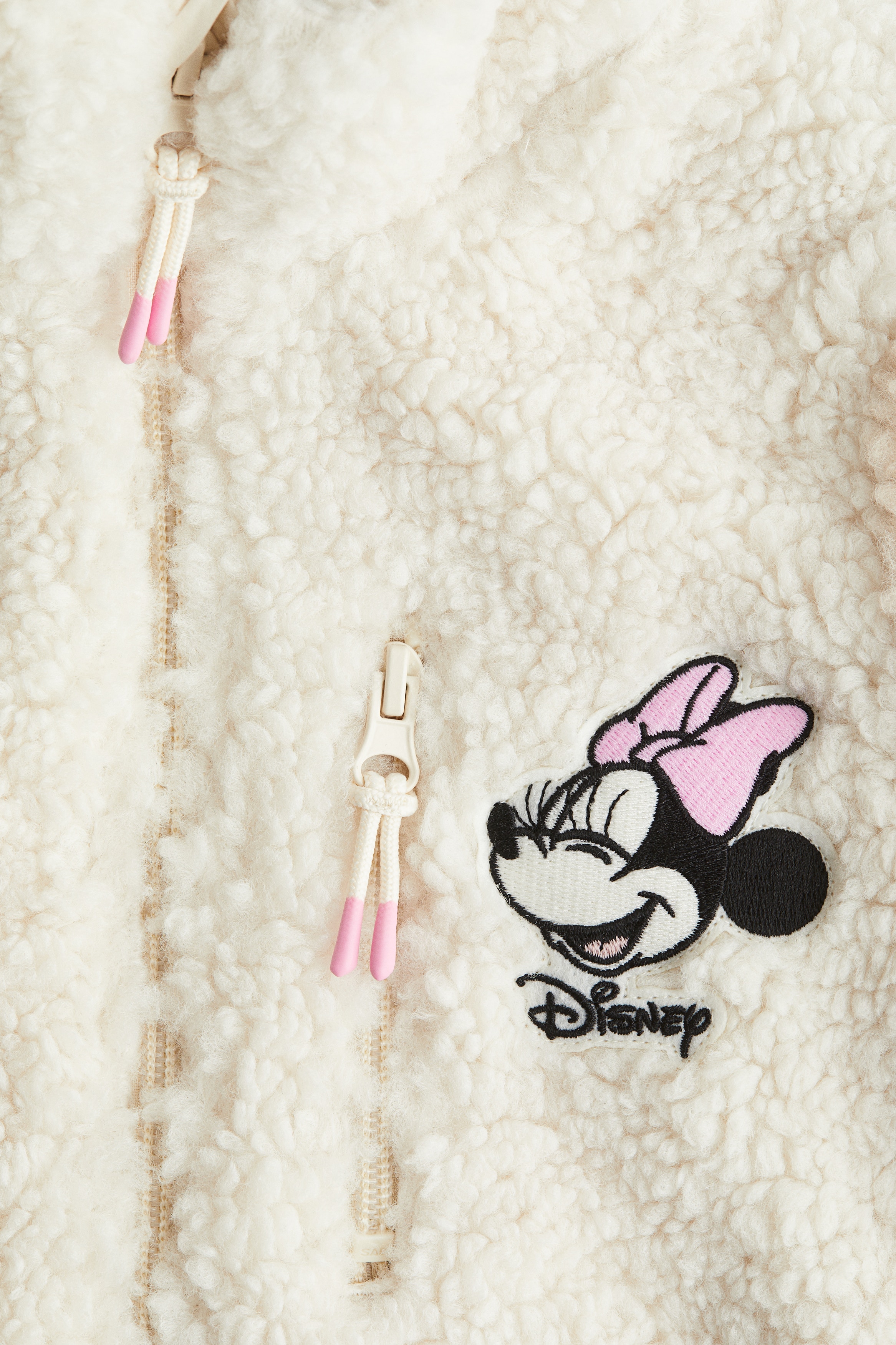 Veste en tissu Teddy bear avec applications Crème/Minnie