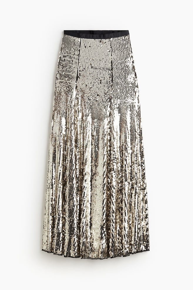 Sequined maxi skirt - Bronze-coloured - 1