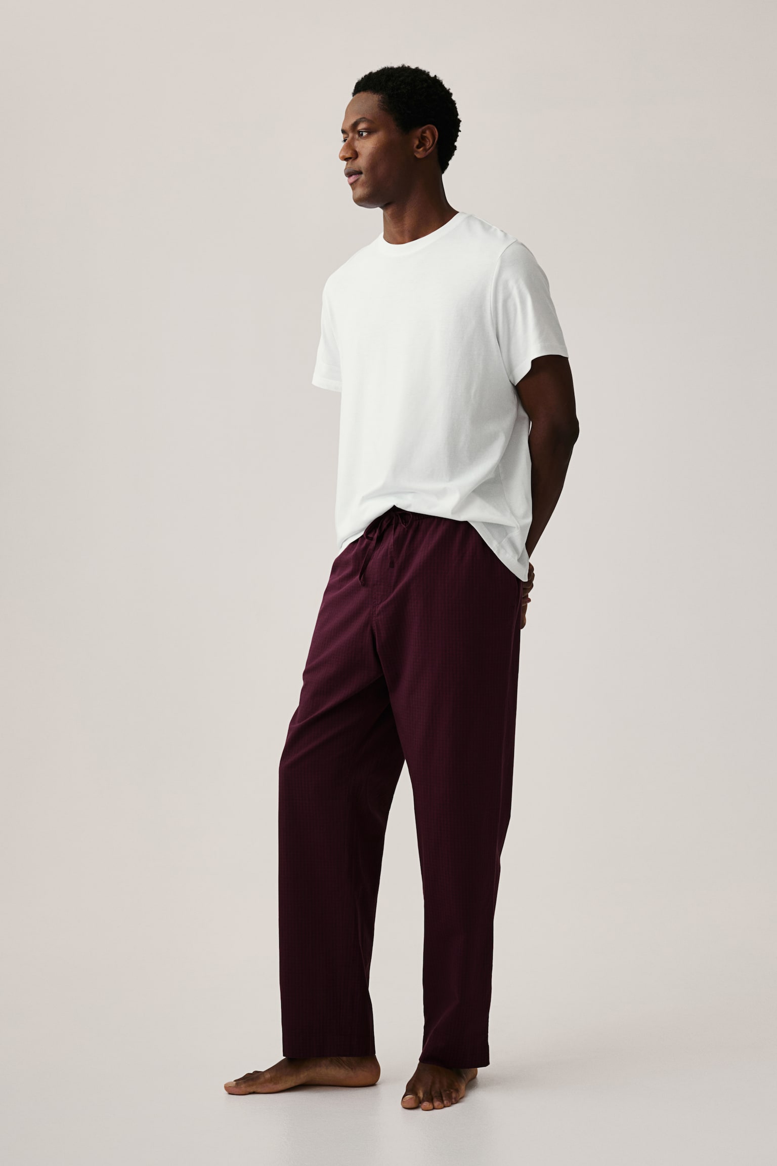 Relaxed Fit Poplin trousers - Red/Checked/Dark blue/Striped/Black/Checked/Dark blue/Checked/Dark grey/Checked/White/Checked - 3