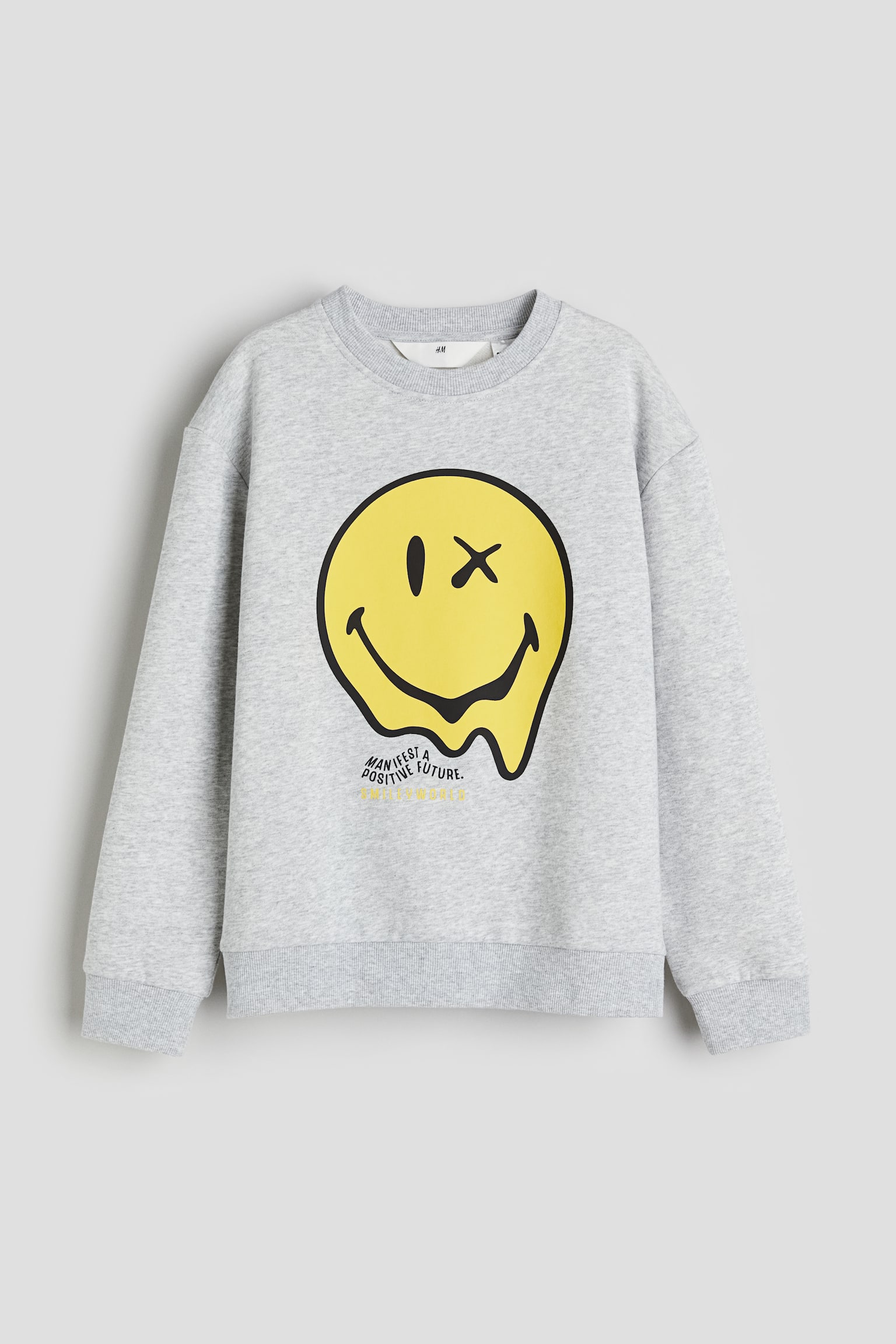 Print Sweater - Light grey marle/SmileyWorld®/Black/The Simpsons/Black/PlayStation/Black/SpongeBob SquarePants/Light beige/SmileyWorld® - 1