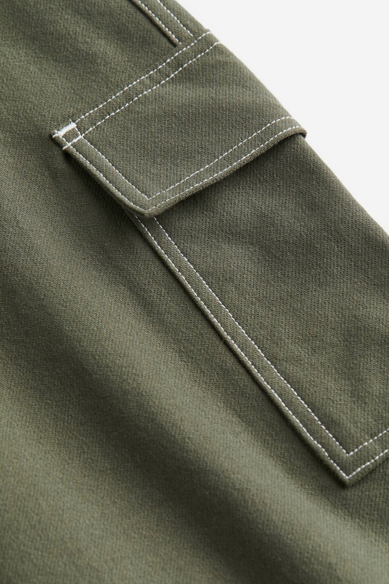 Quần dài ống rộng - Màu xanh kaki đậm - 2