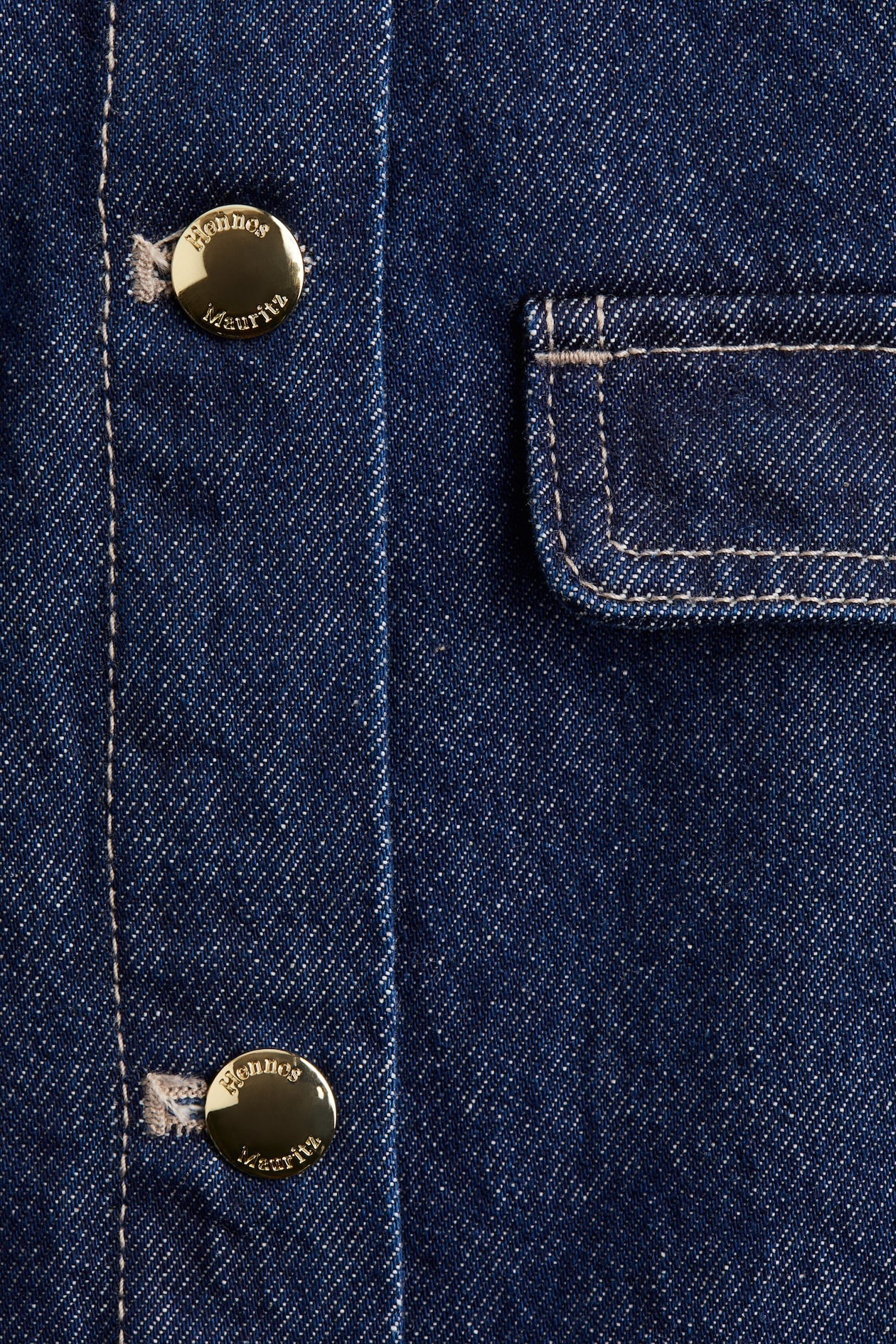 Collarless Denim Jacket - image 2