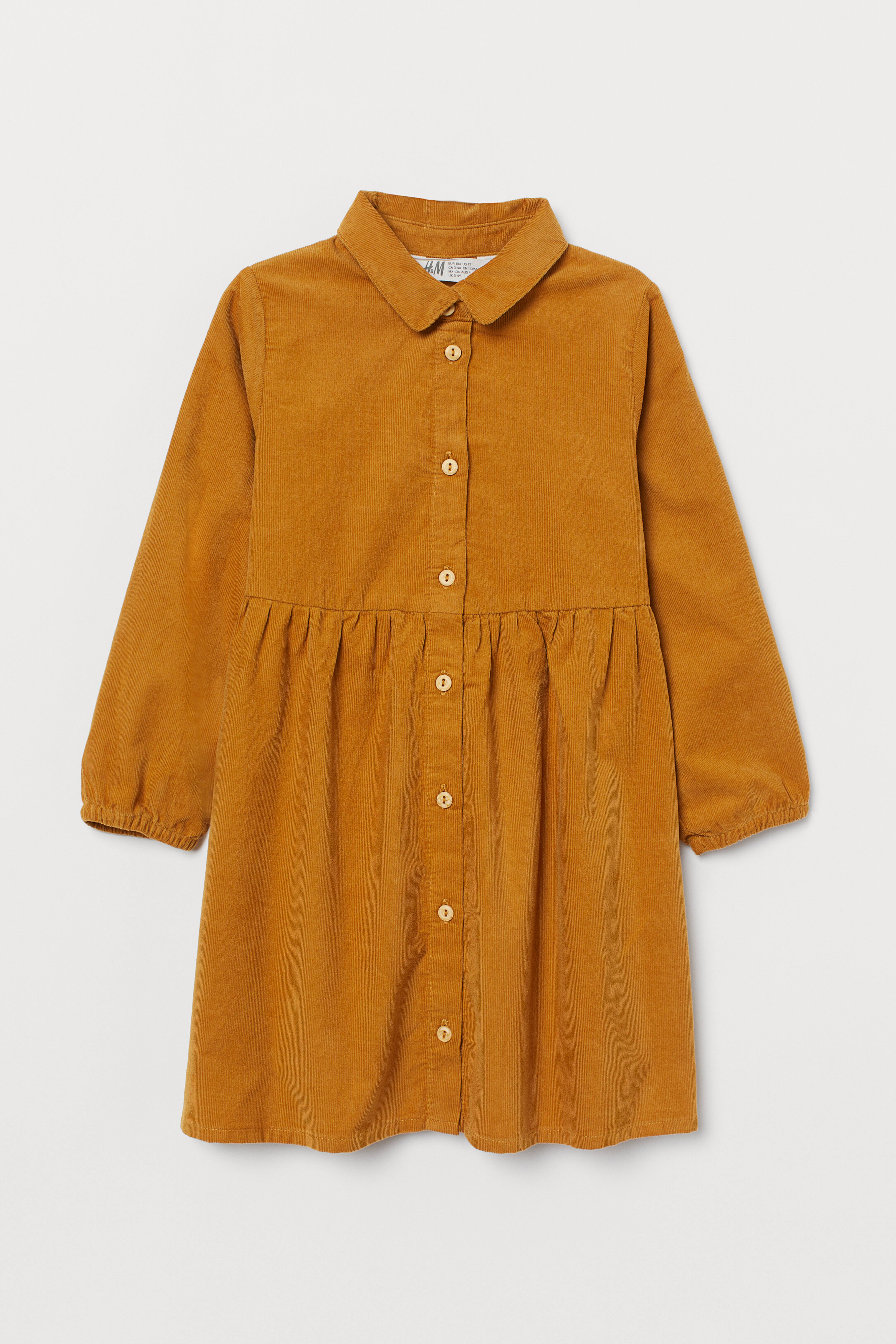 H&m yellow shirt dress fashion