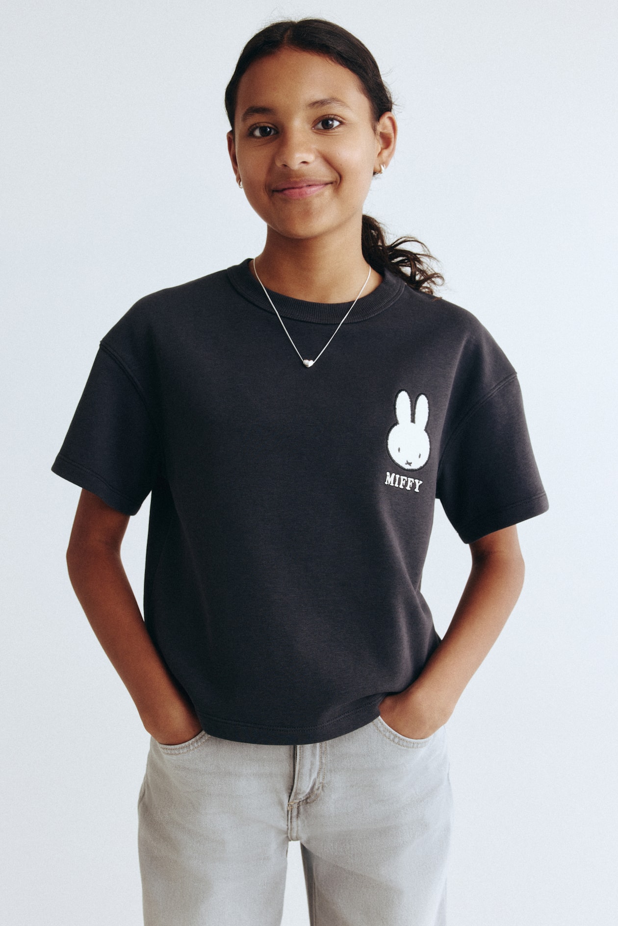 プリントTシャツ - ダークグレー／ミッフィー - Kids | H&M JP